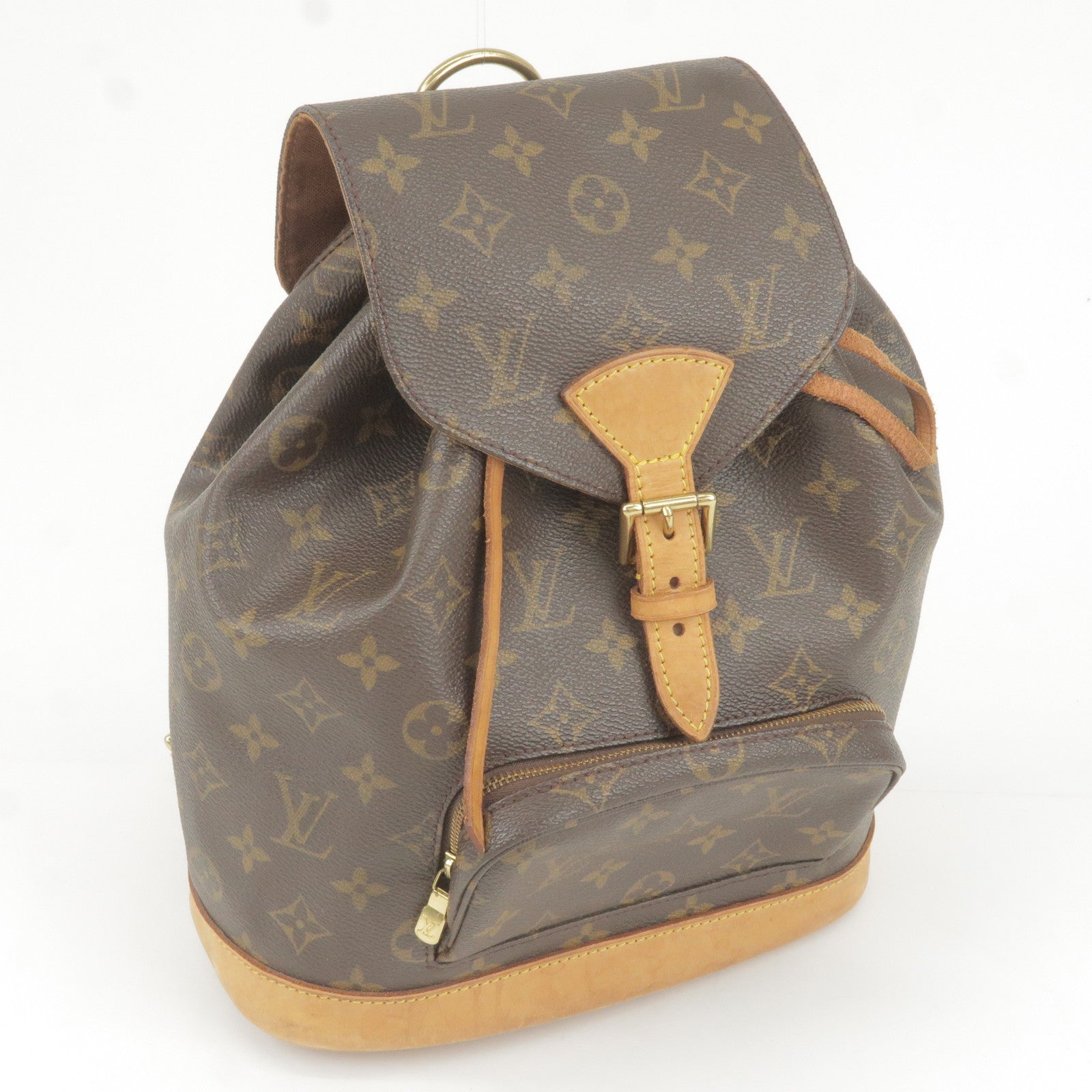 Louis Vuitton Montsouris MM M51136 Monogram Canvas Backpack Brown