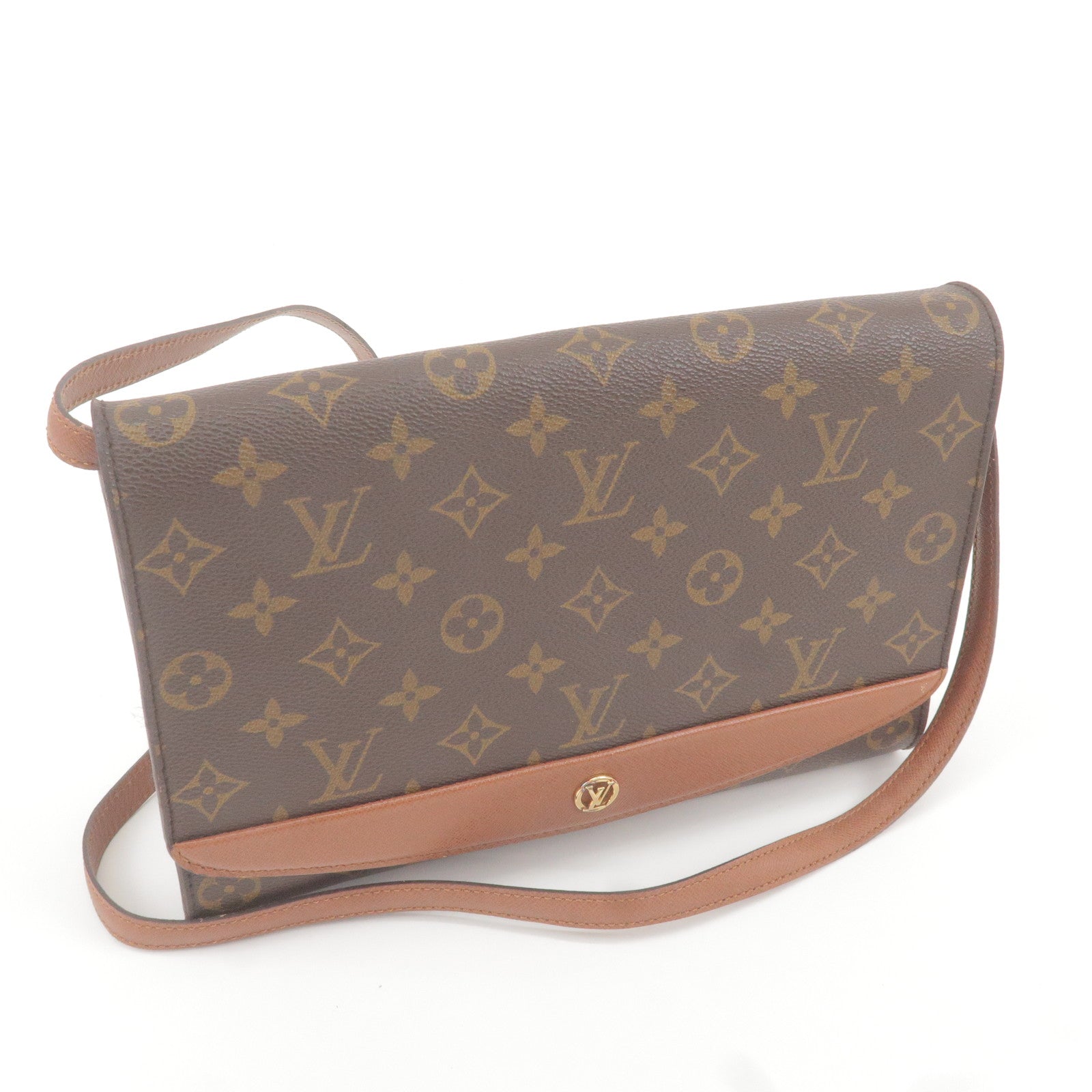 LOUIS VUITTON Odeon NM MM Damier Ebene Shoulder Bag Black/Brown