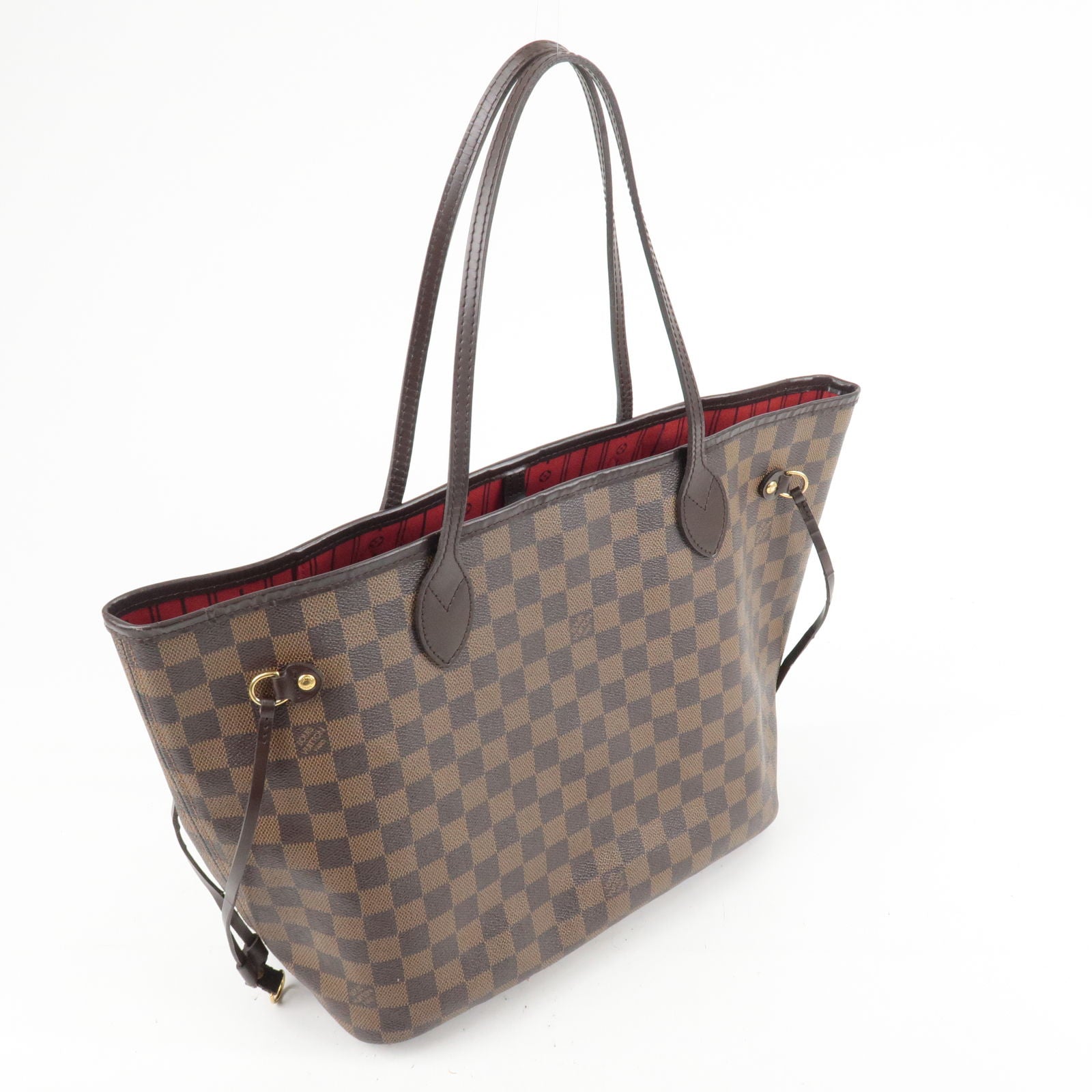 LOUIS VUITTON Tote Bag Neverfull MM N51105 Damier Ebene LV Brown Canvas