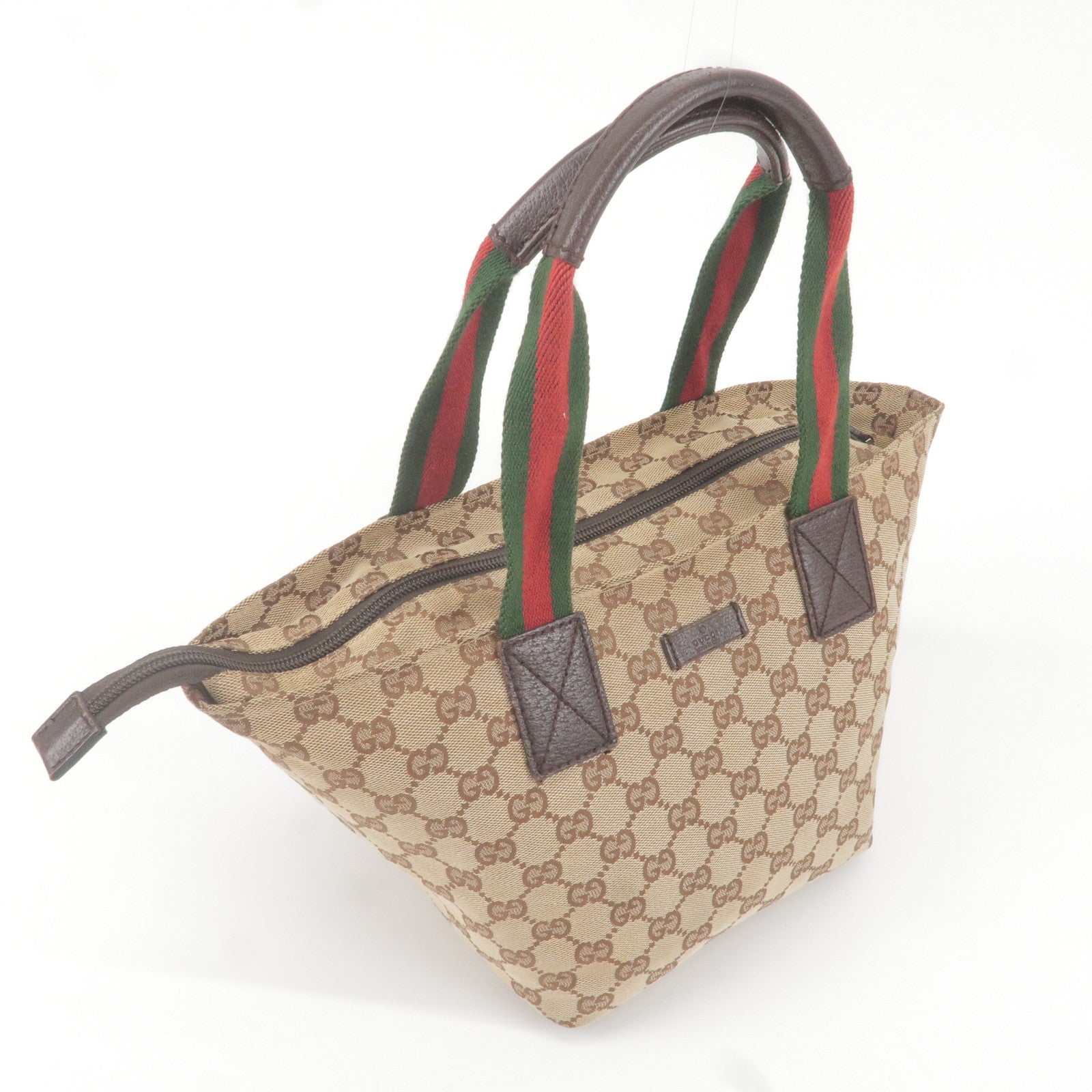 GUCCI Tote Bag Shoulder Bag Handbag Sherry line GG canvas 131228