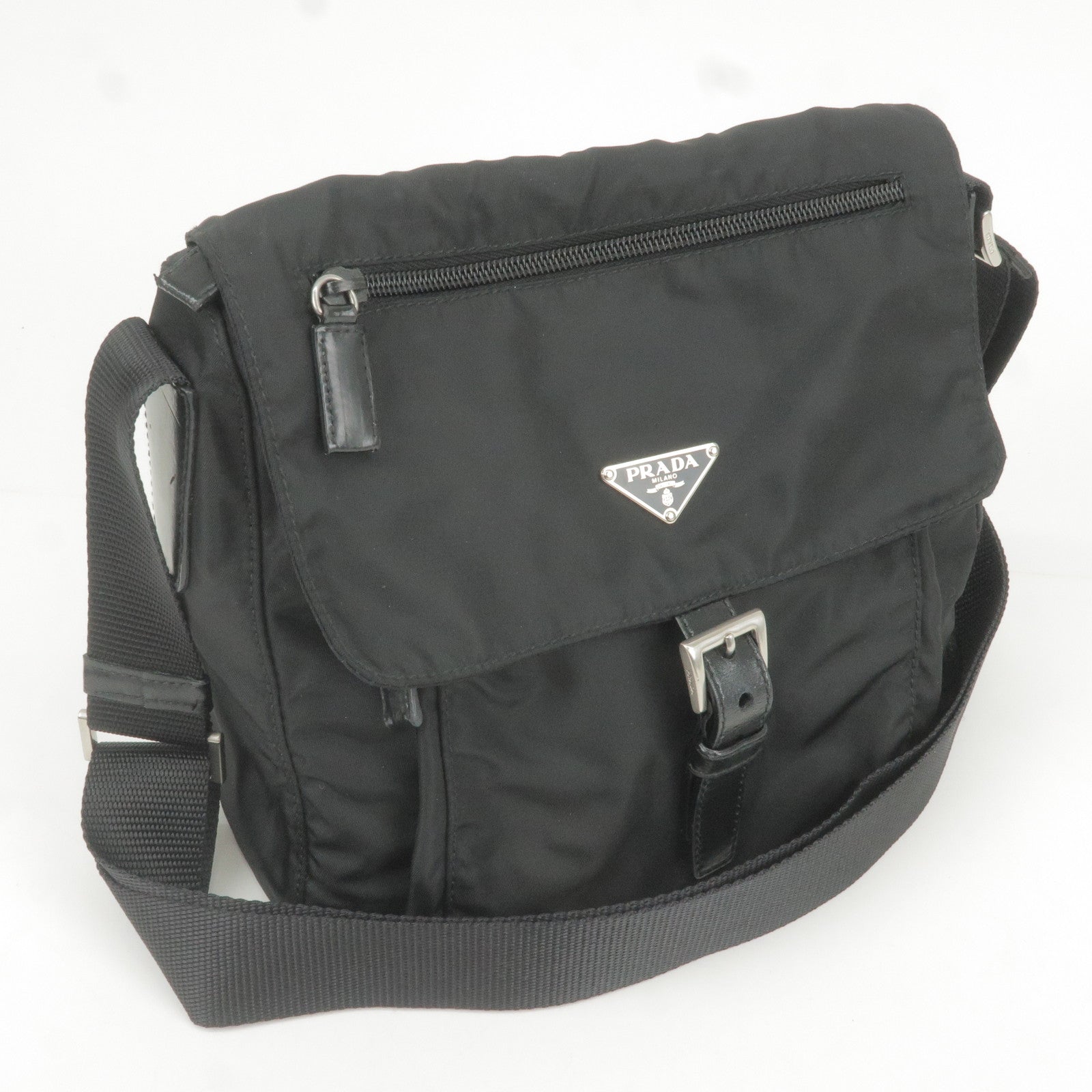 Prada Mini Logo-embellished Shoulder Bag Nero