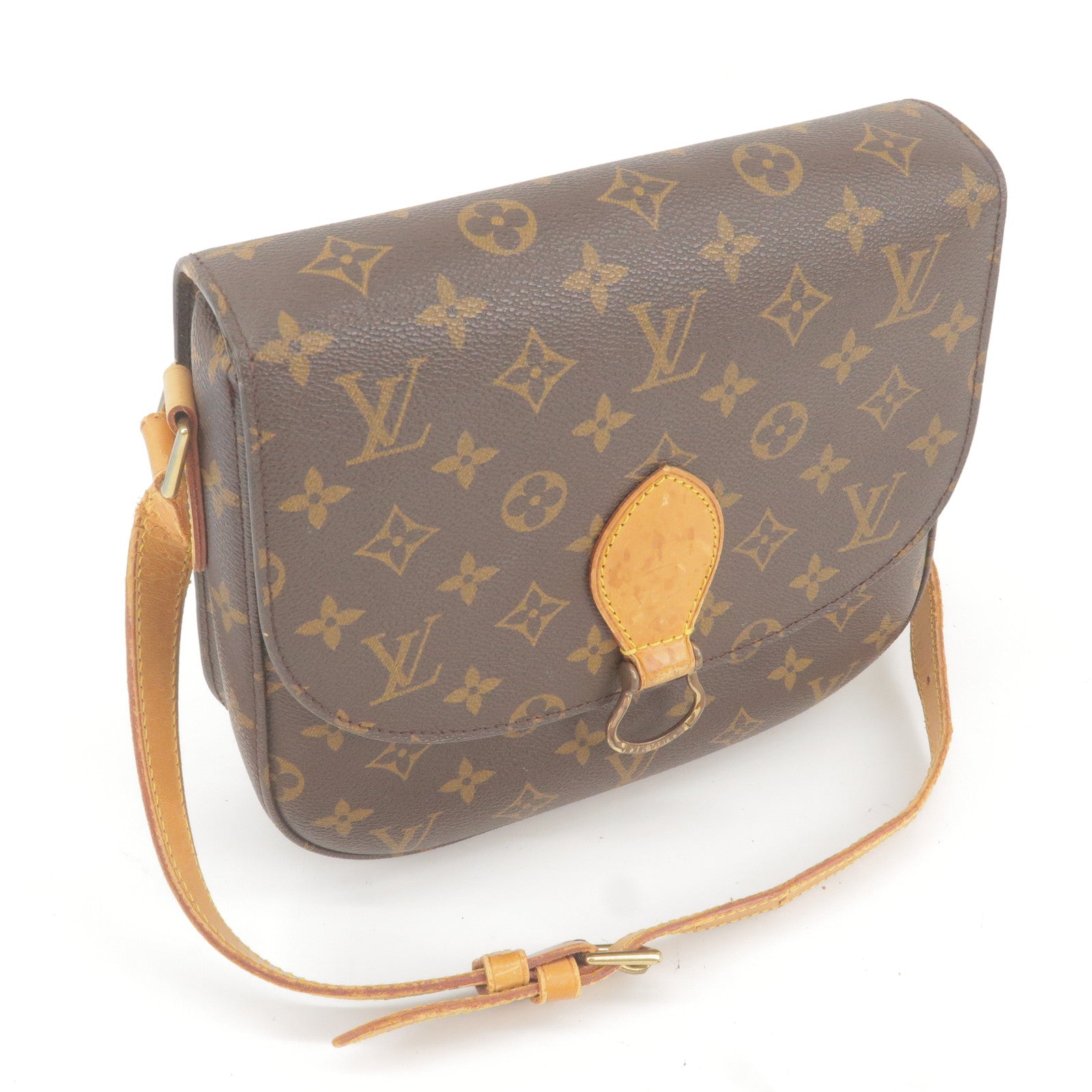Shop Louis Vuitton Denim Leather Logo Messenger & Shoulder Bags by