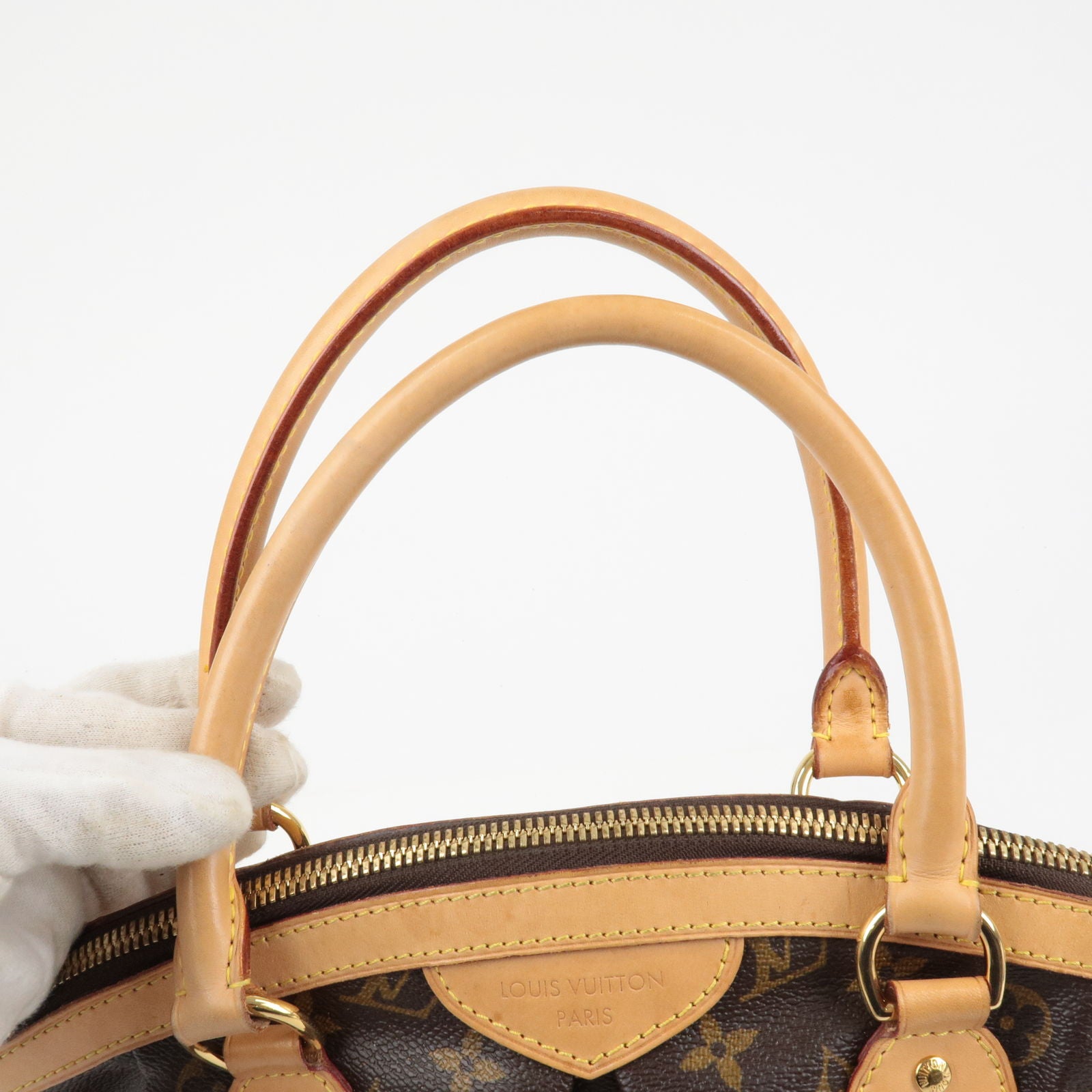 LOUIS VUITTON Tivoli PM Used Handbag Monogram Brown M40143 Vintage VI3098