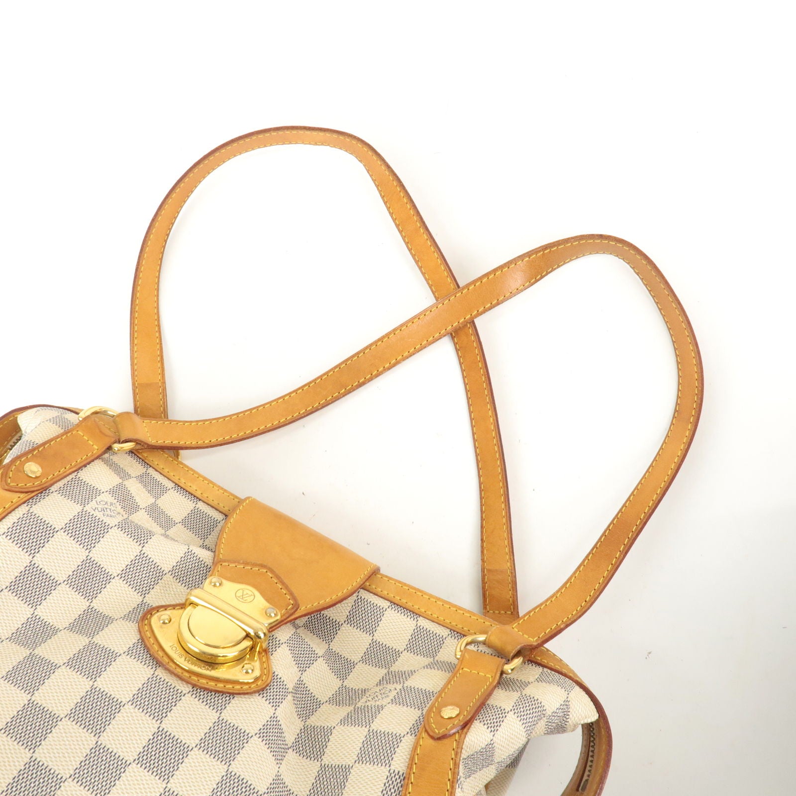 Pre Loved Louis Vuitton Stresa PM Shoulder Hand Bag Damier Azur Canvas