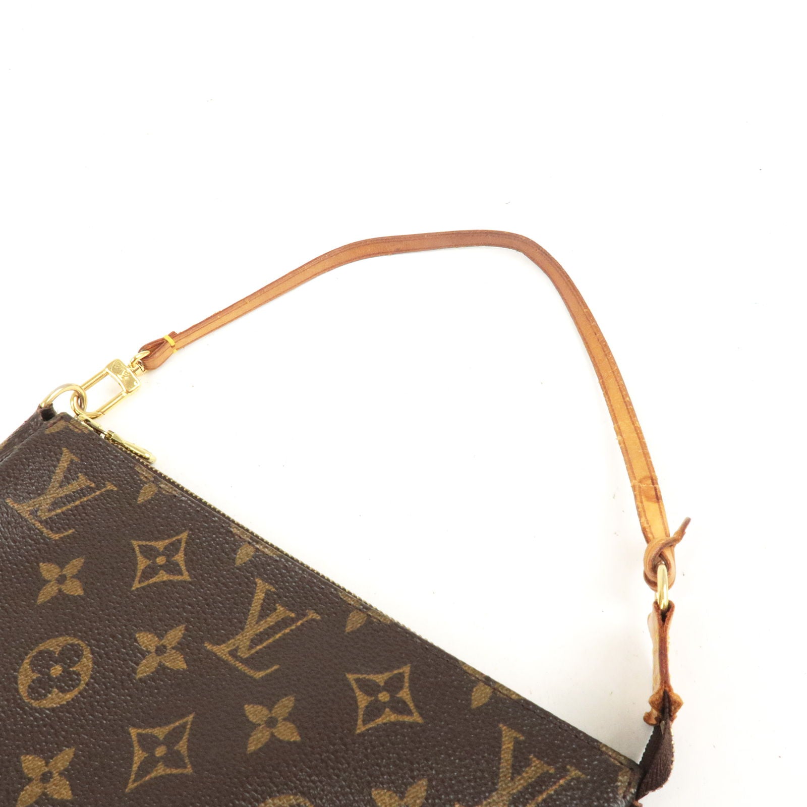 Louis Vuitton - LV Carry All MM Pochette in Monogram Canvas - Brown  Wristlet