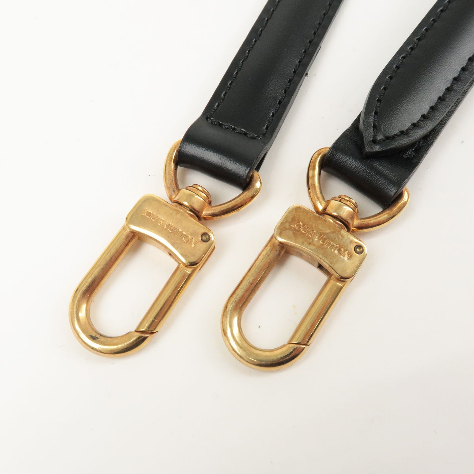 Louis Vuitton Louis Vuitton Black Leather Adjustable Shoulder Strap