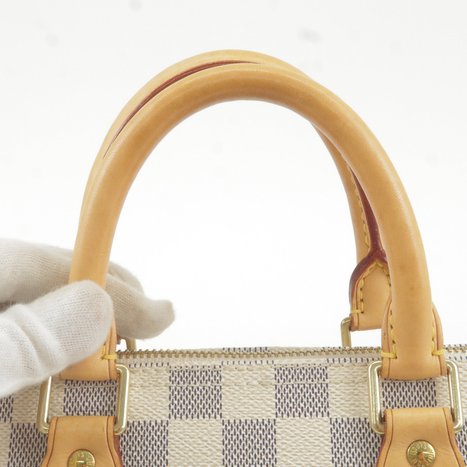 Louis Vuitton Blanche Handbag Monogram Empreinte Leather BB Blue