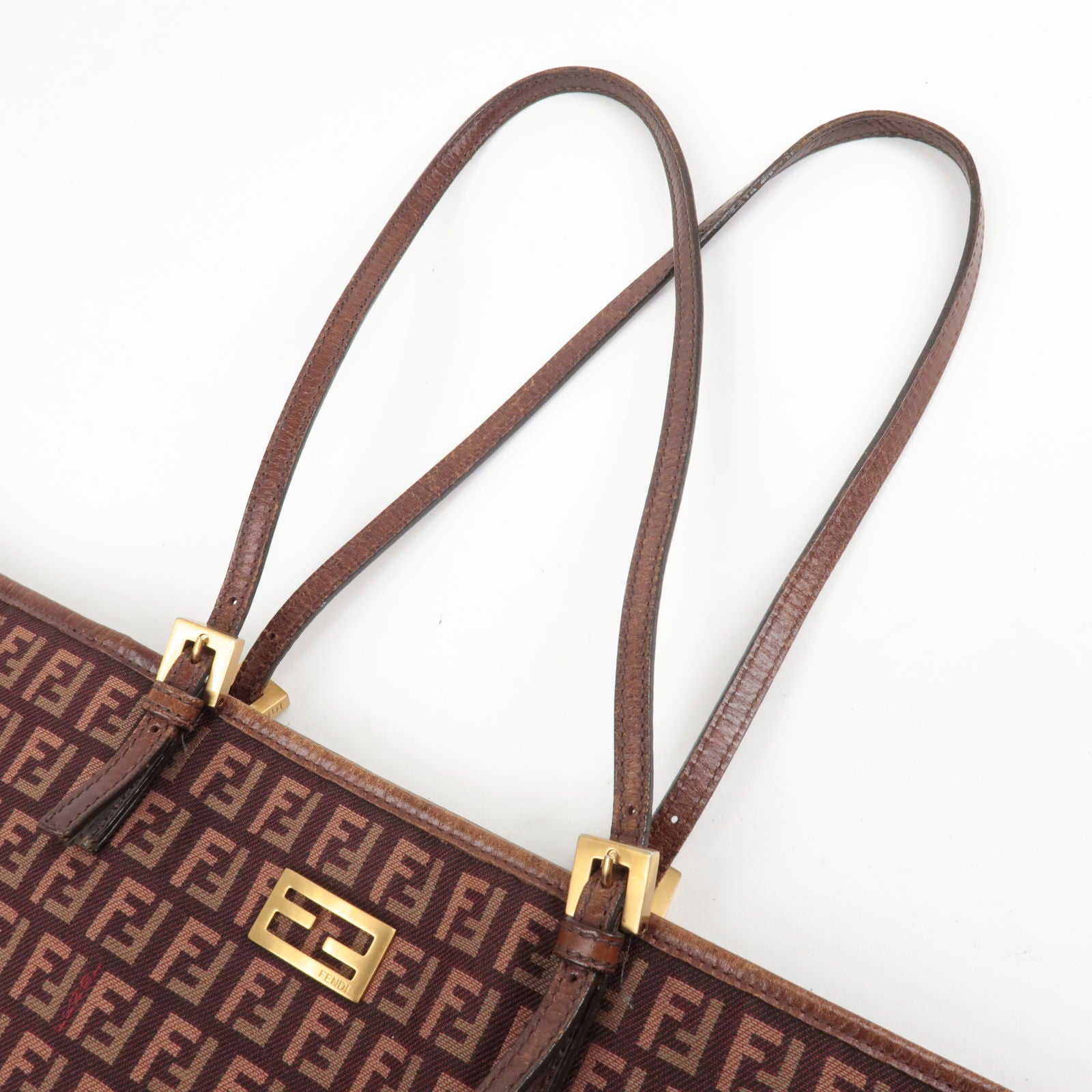 Fendi Tote Bag - Fendi Zucca Print Canvas Small Roll Brown