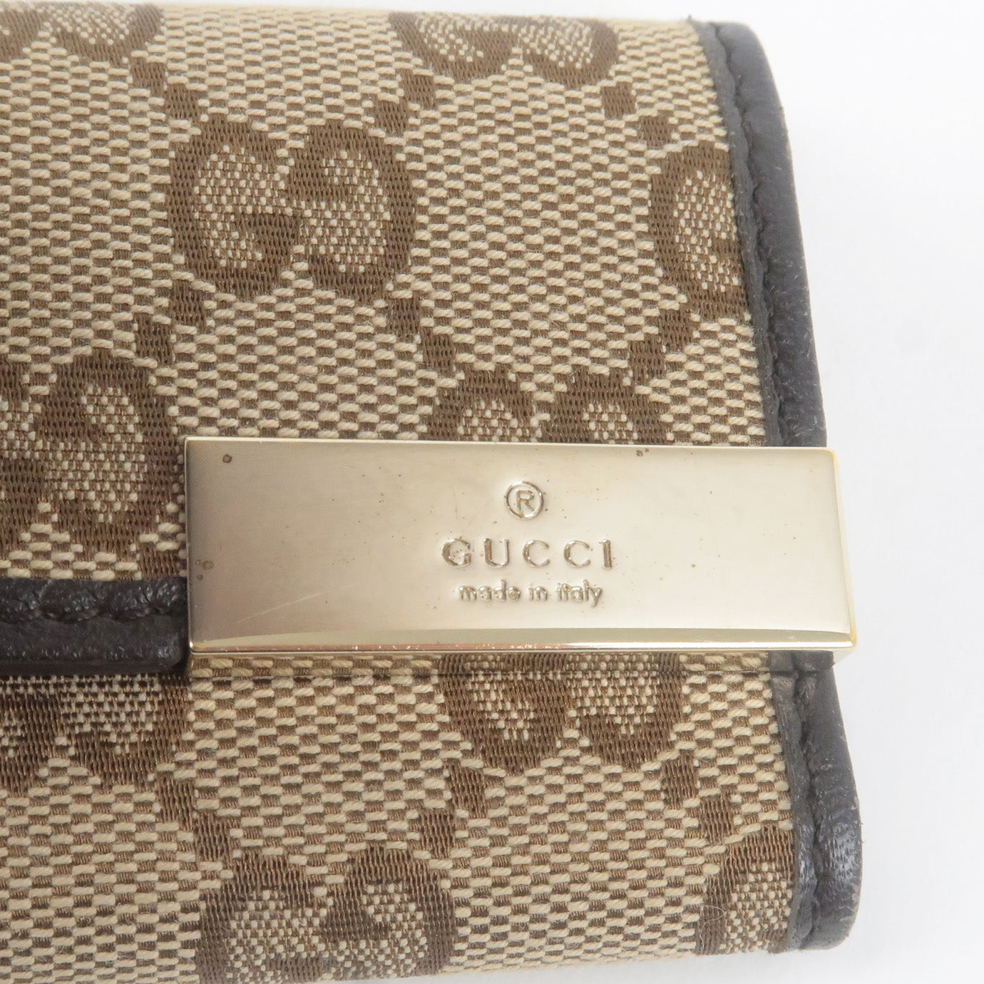 Gucci Vintage Beige GG Canvas Six-Key Case