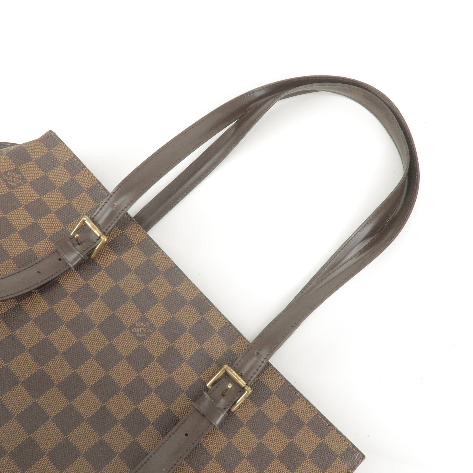 Pre-owned Louis Vuitton Damier Ebene Canvas Chelsea Bag In Brown