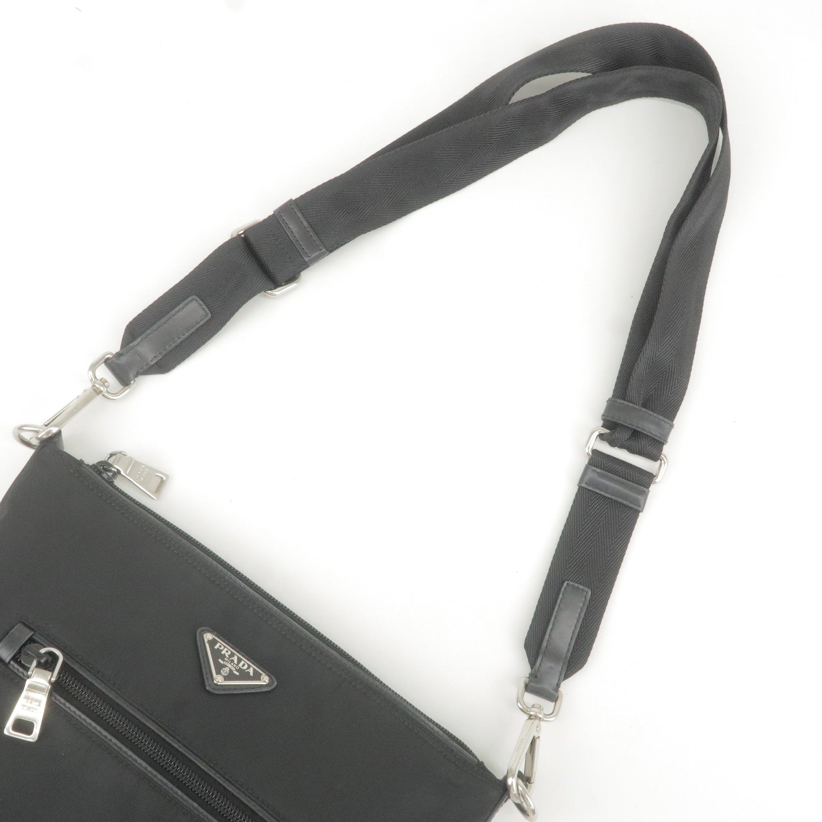 Small Leather Bag with Logo-Embroidered Shoulder Strap