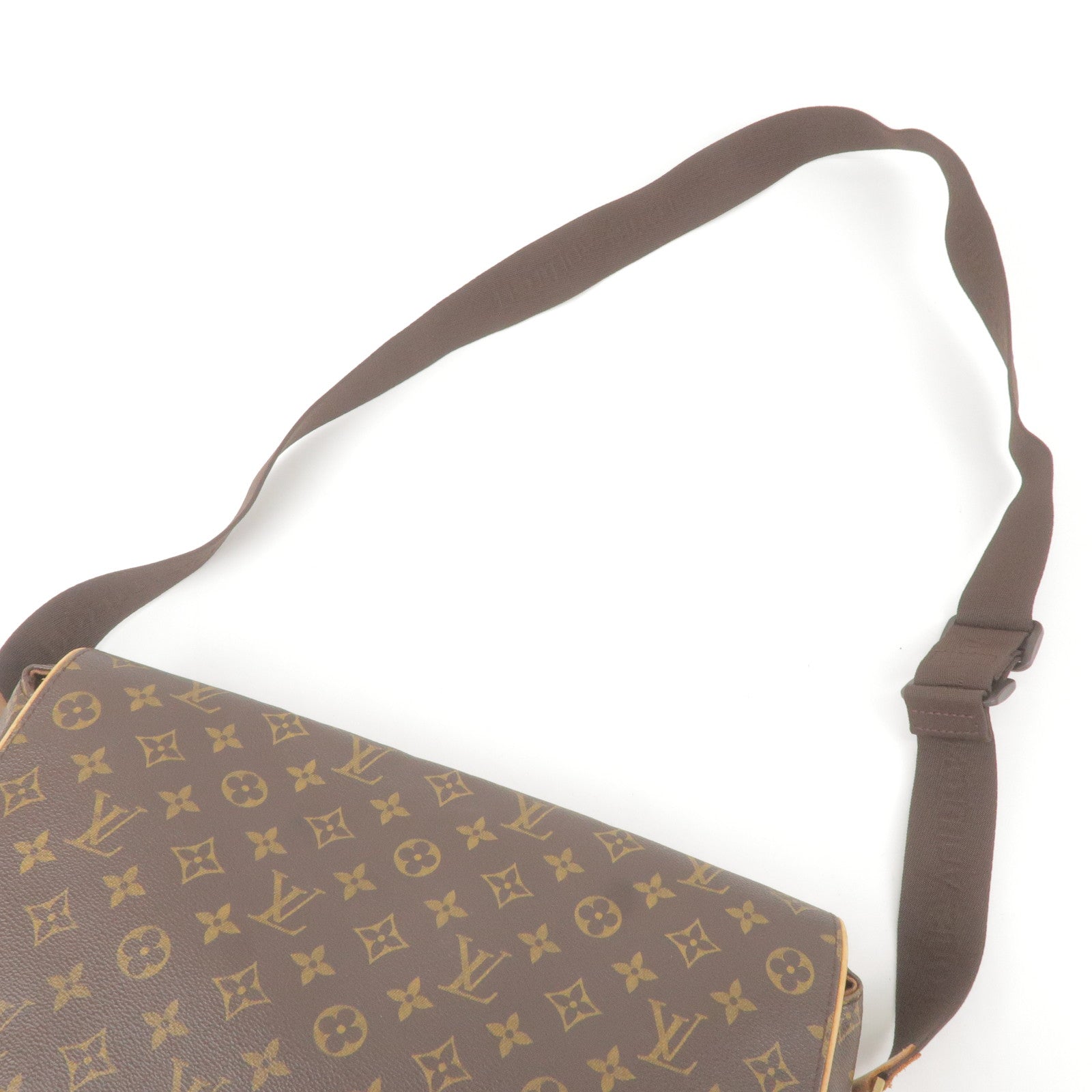 Louis Vuitton LV Authentic Large Abbesses Messenger Bag Brown Canvas Pre  Owned