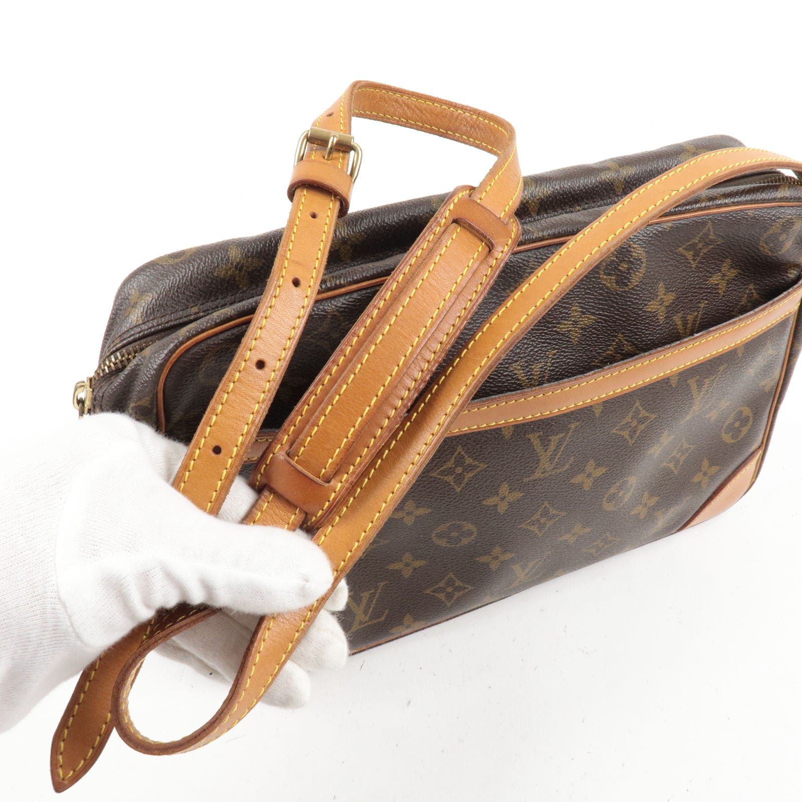 Pre-owned Louis Vuitton 2010 Monogram Ceinture Pochette Duo Waist Belt Bag  In Brown