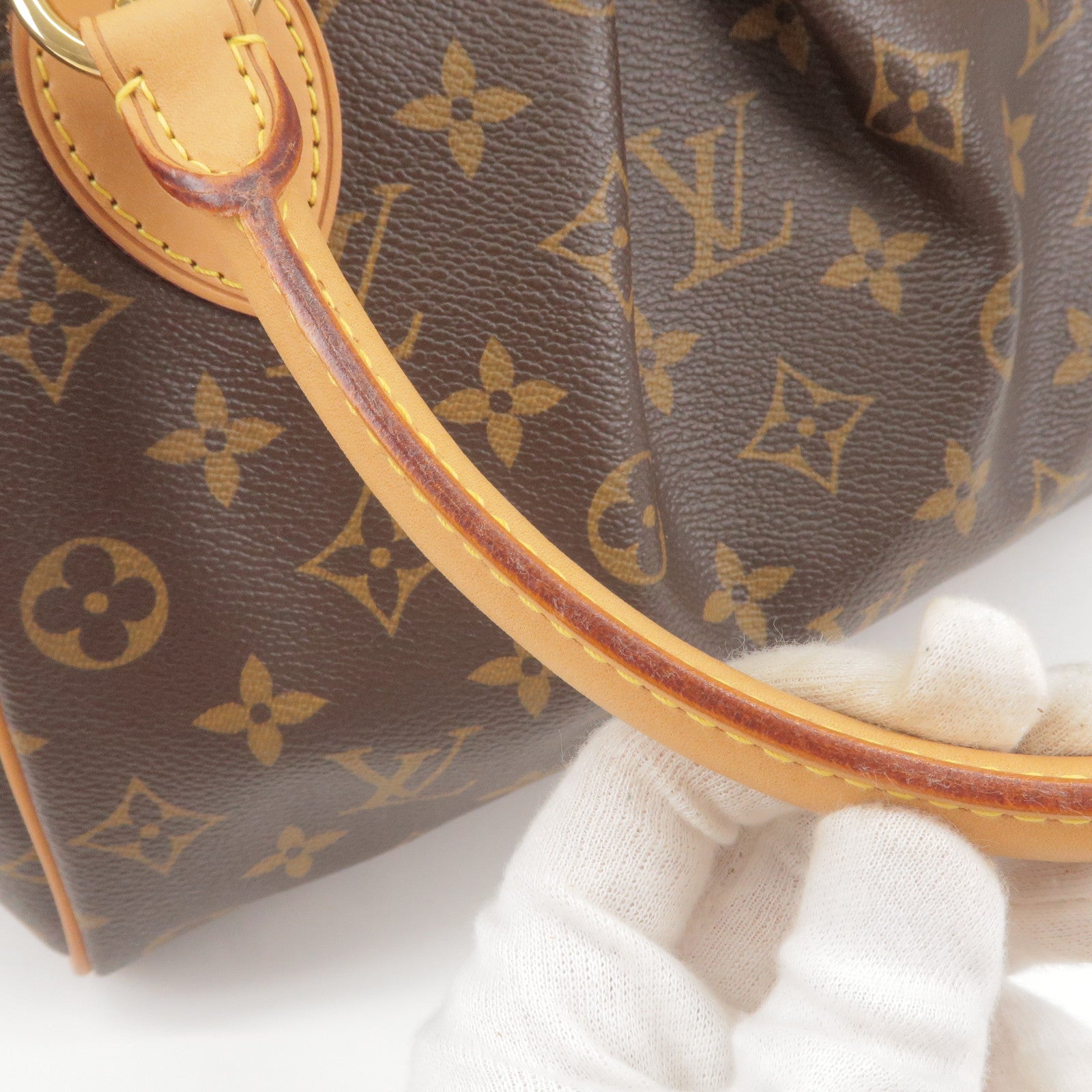 M40143 – dct - Borsa portadocumenti Louis Vuitton Sabana in tela a scacchi  grigia e pelle nera - ep_vintage luxury Store - Tivoli - PM - Louis - Bag -  Monogram - Vuitton - Hand