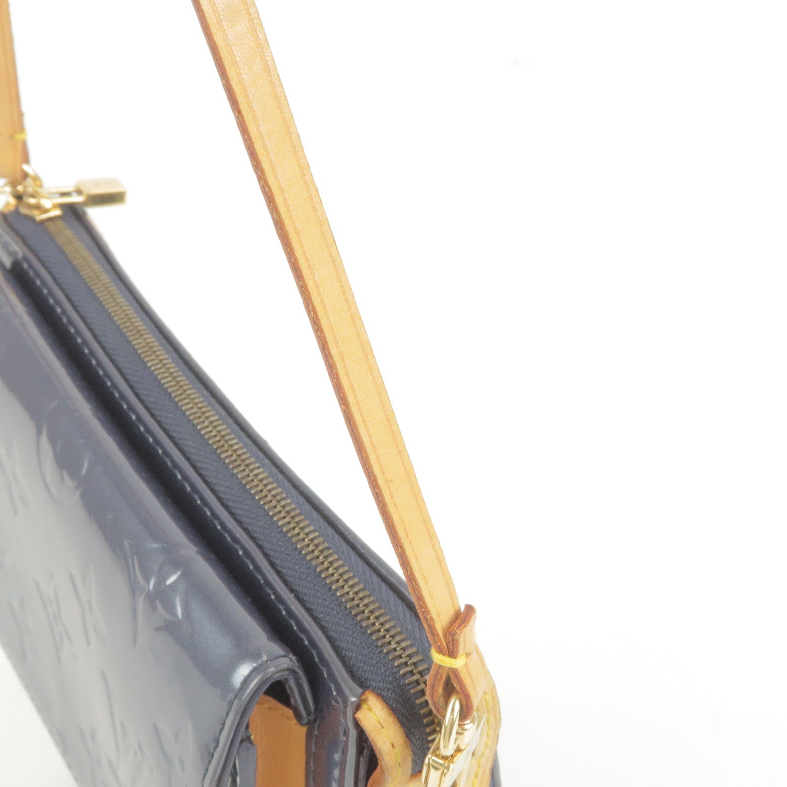 Louis Vuitton Mott Beige Vernis Leather Shoulder Bag