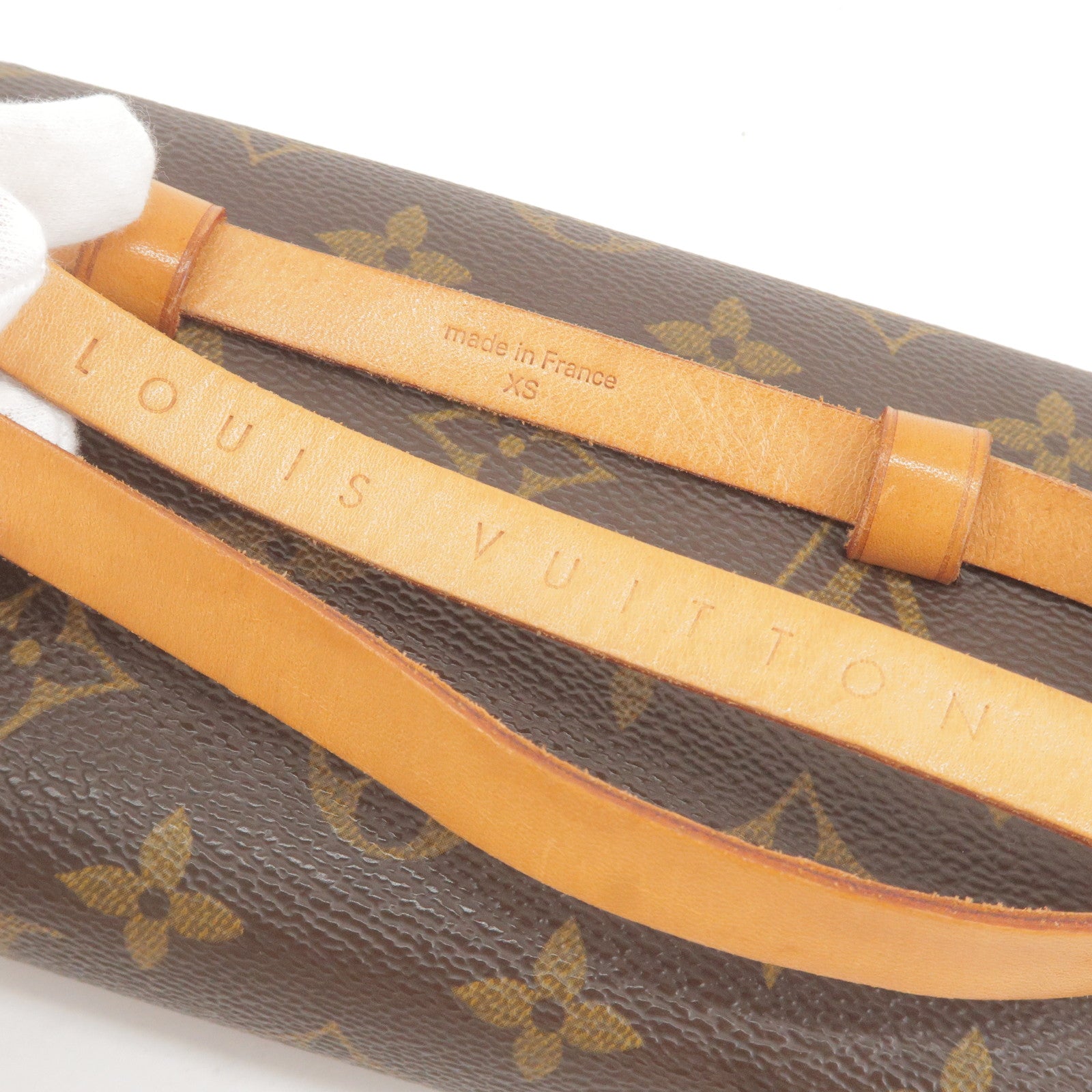 LOUIS VUITTON Leather Strap For Pochette Florentine XS Beige