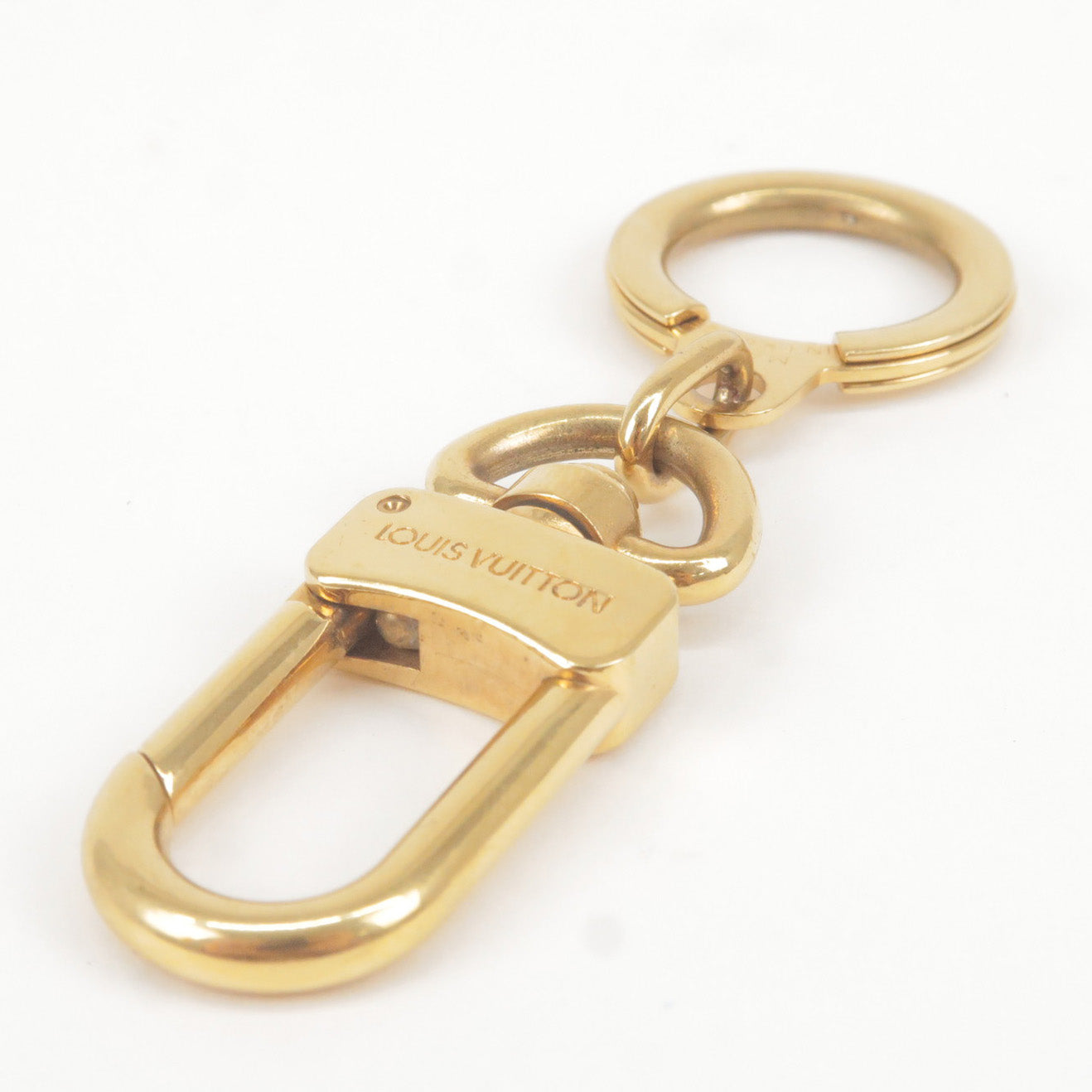 Louis Vuitton Chain Key Ring Bag Charm Gold Tone Metal M58021