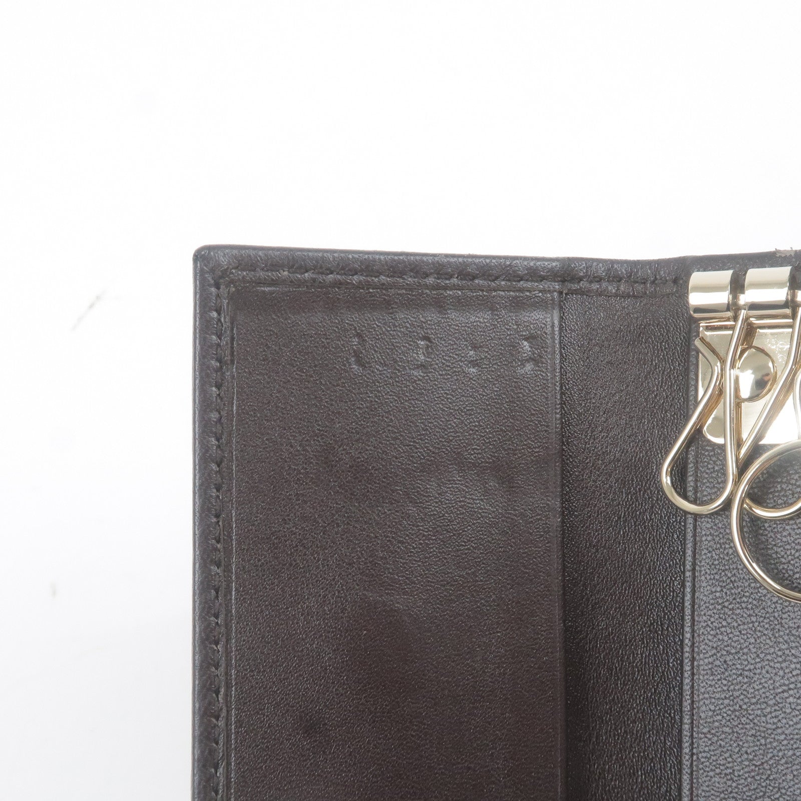 GUCCI GG Canvas Key Case Wallet Leather 10set Beige Black Brown Auth 47827  ref.1009187 - Joli Closet