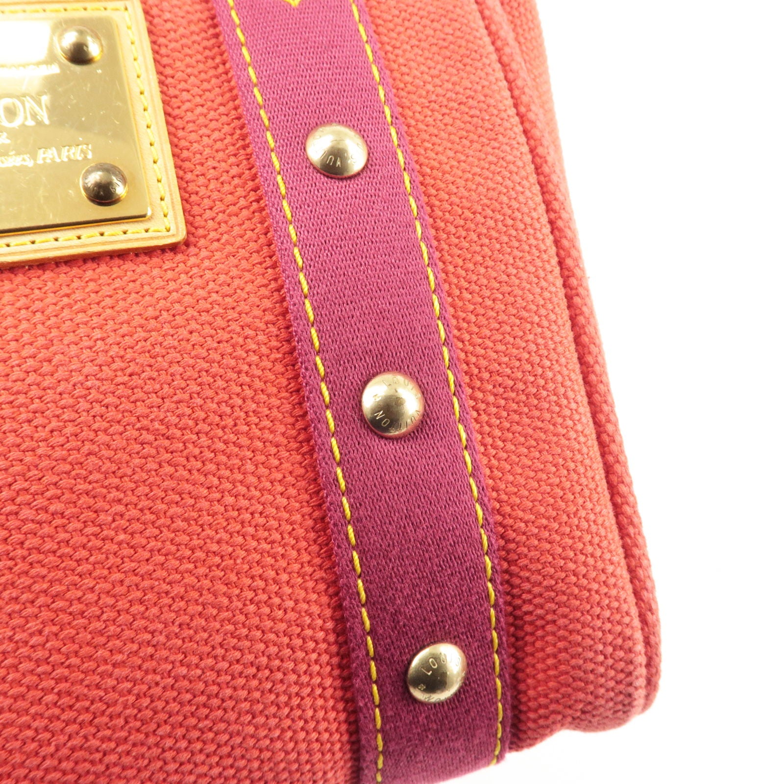 Louis Vuitton Red/Purple Canvas Antigua Cabas PM Bag Louis Vuitton