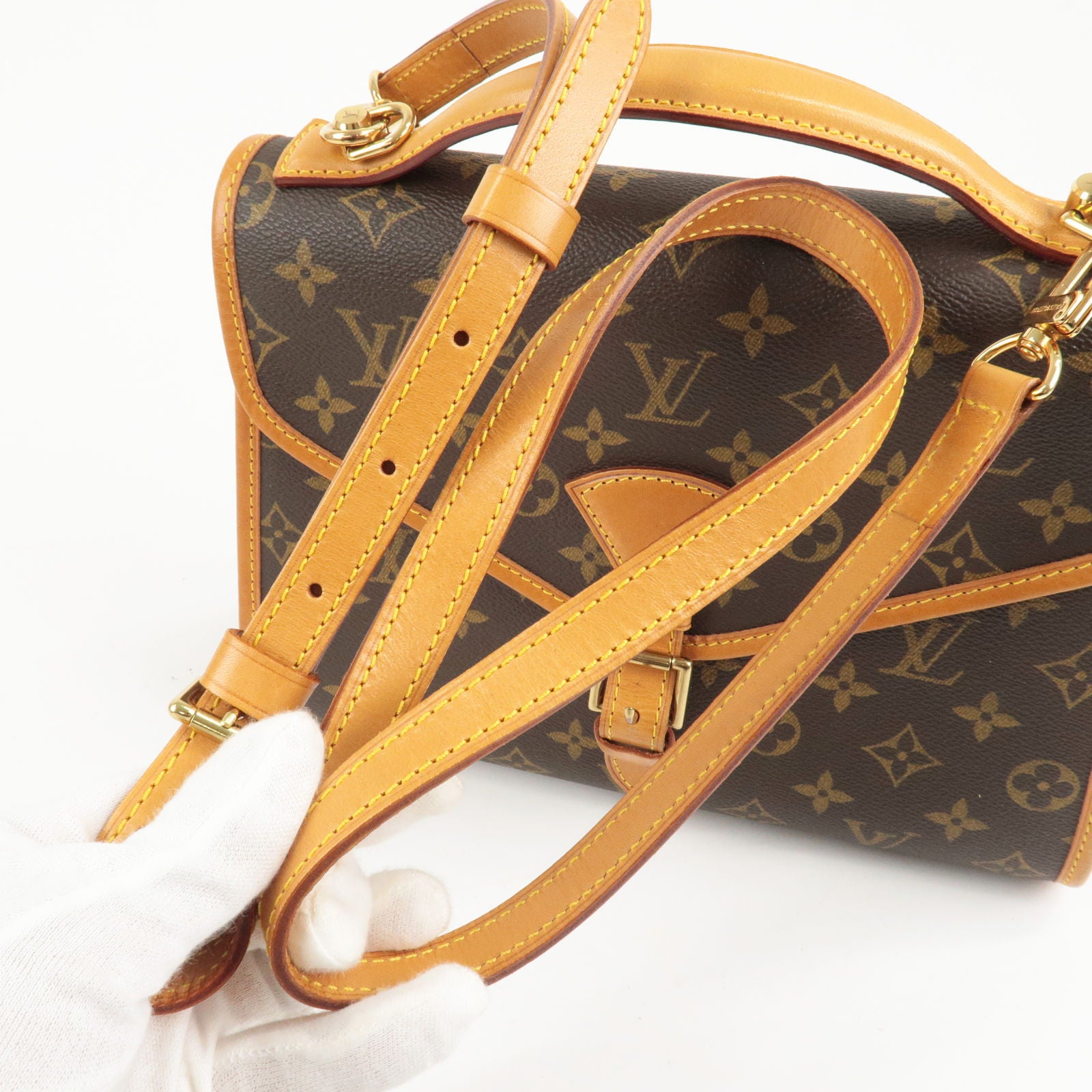 Louis Vuitton Brown Monogram Canvas And Leather Bel Air Top Handle Bag  Louis Vuitton