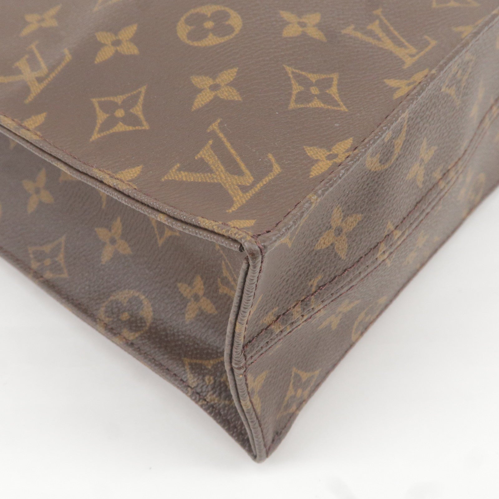Plat - Sac - Tote - Hand - Bag - Vuitton - Louis Vuitton Monogram