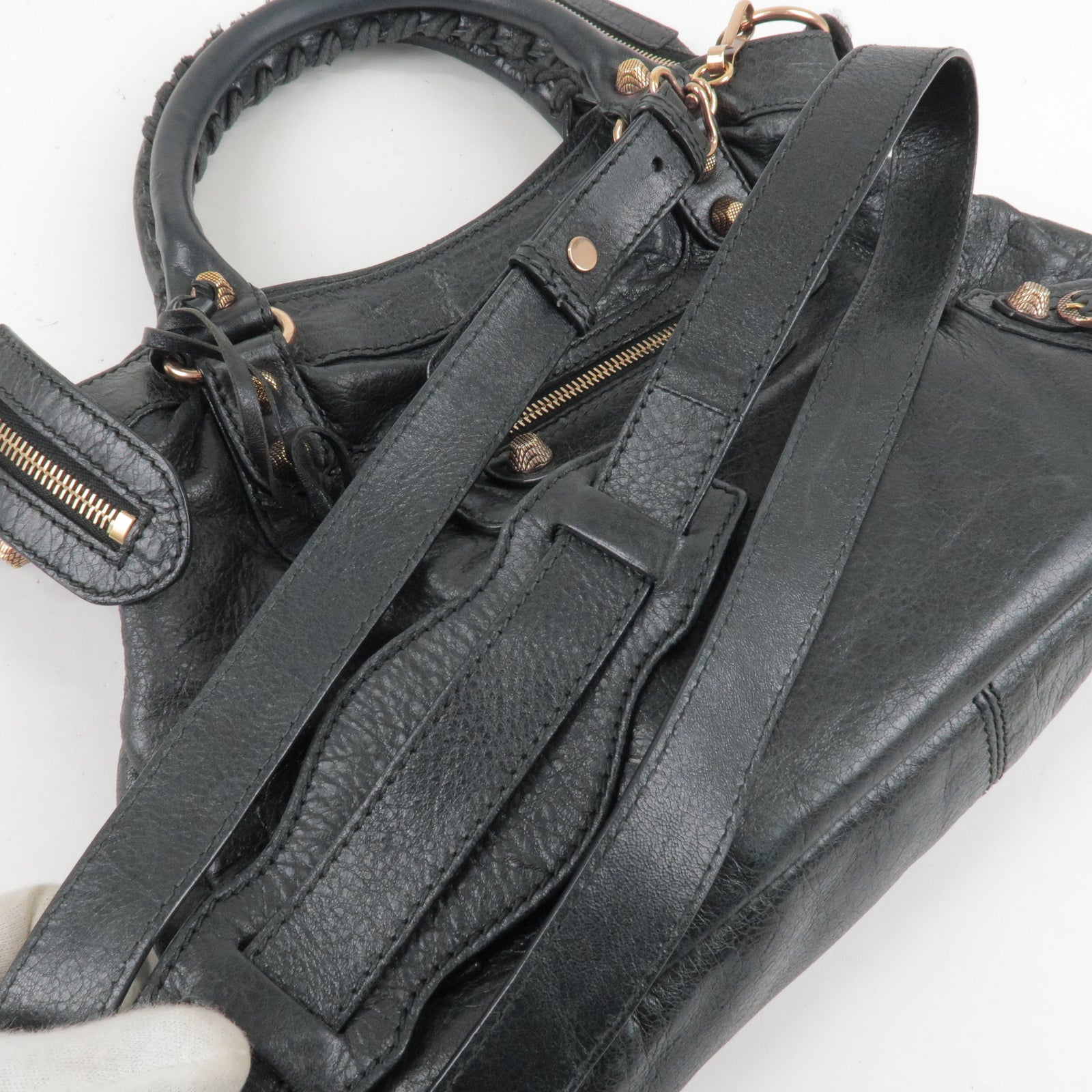 Bag - 2WAY - BALENCIAGA - Black - Hand - Giant - Love all-over