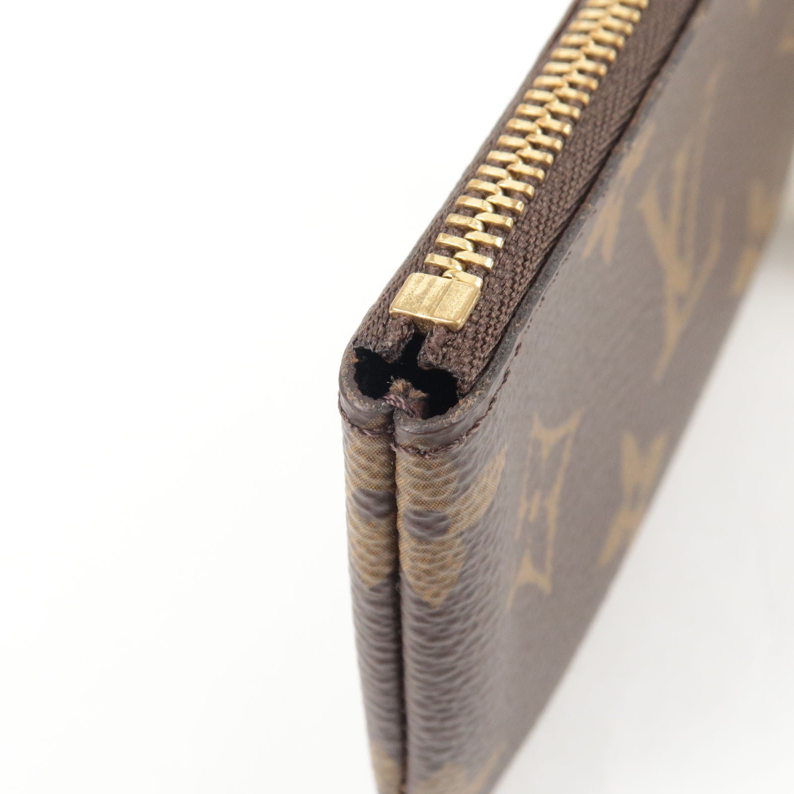 Louis Vuitton Denim Monogram Empreinte Leather Pochette Cles and