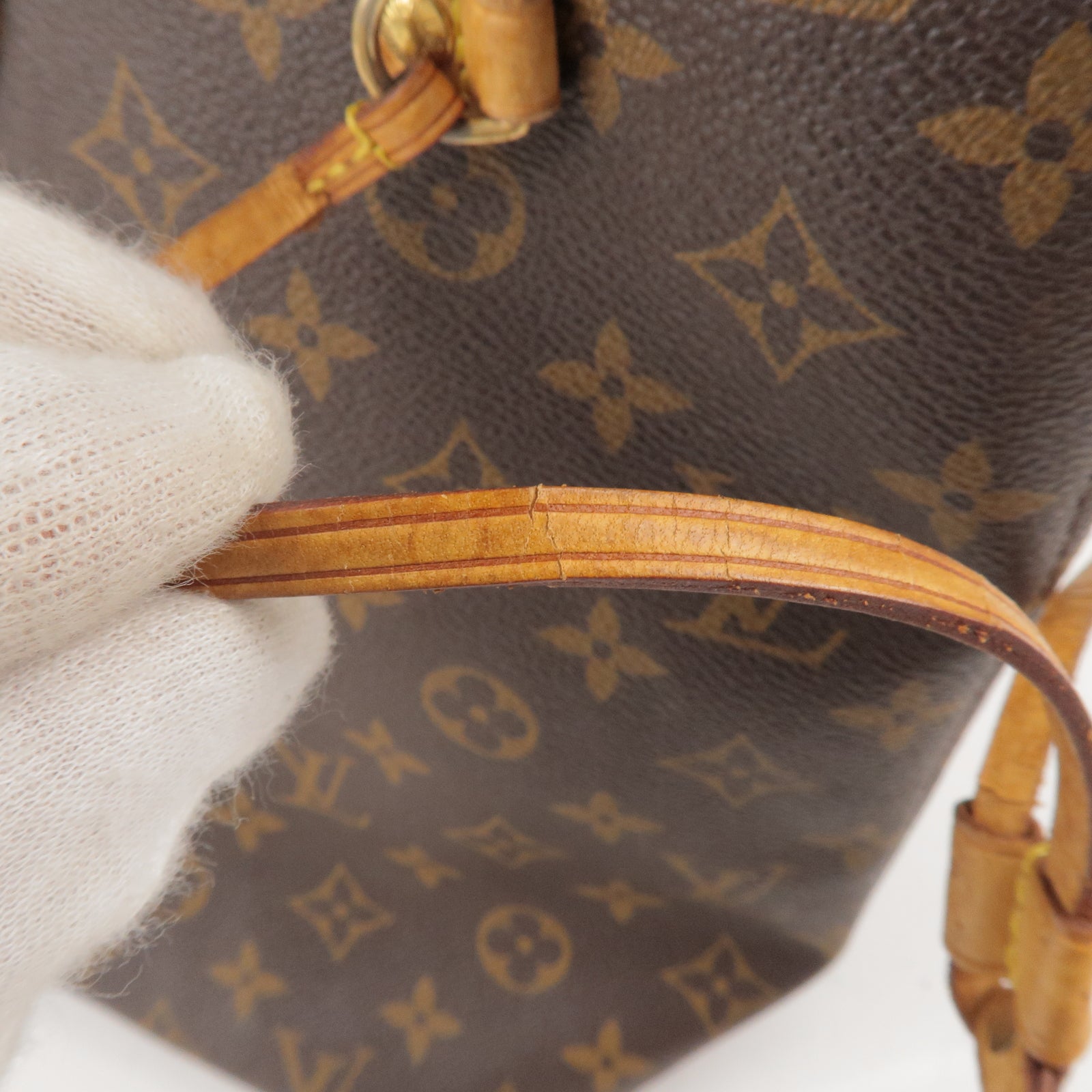 LOUIS VUITTON neverfull bag in brown monogram canvas and natural