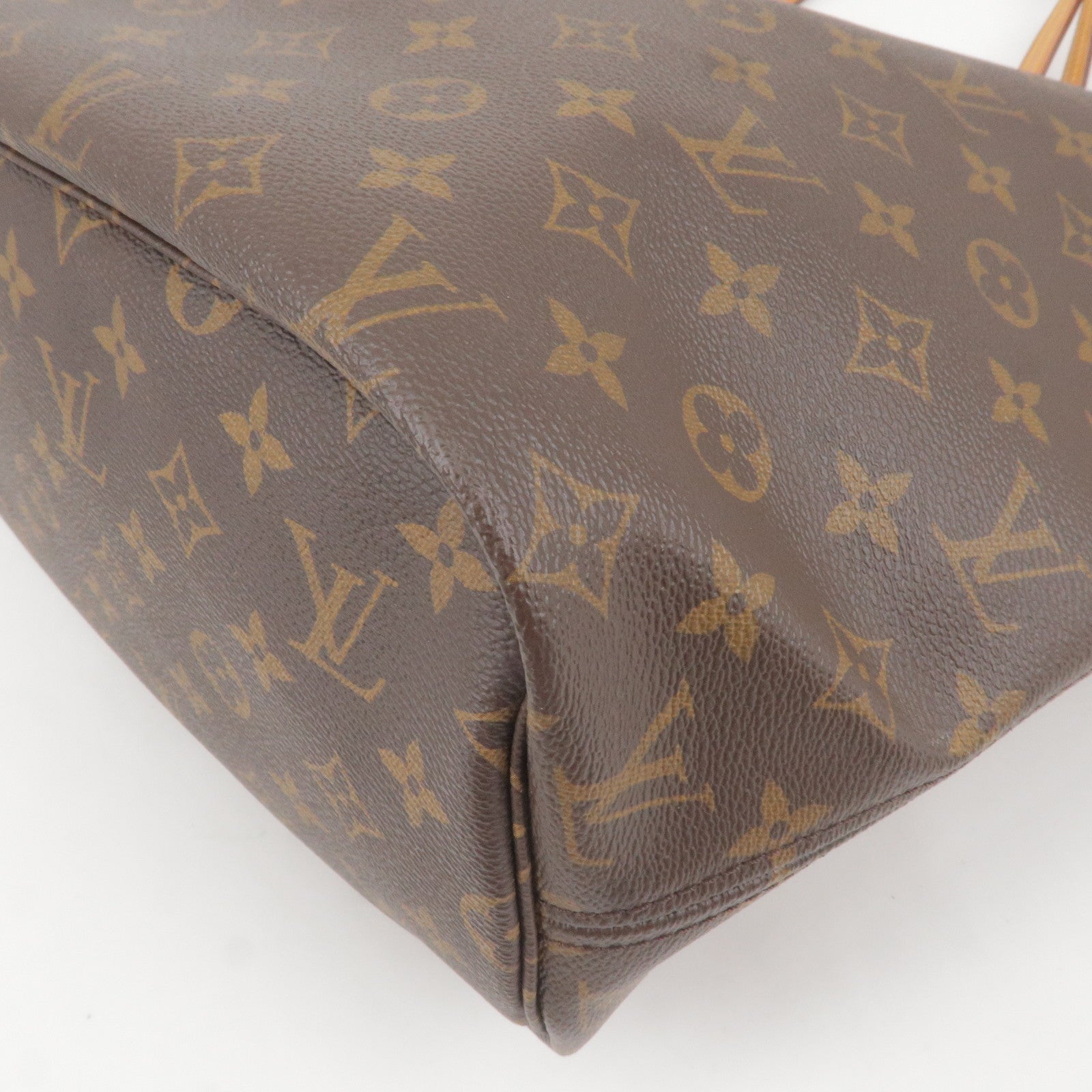 LOUIS VUITTON Monogram Neverfull MM Tote Bag Brown Beige M40995