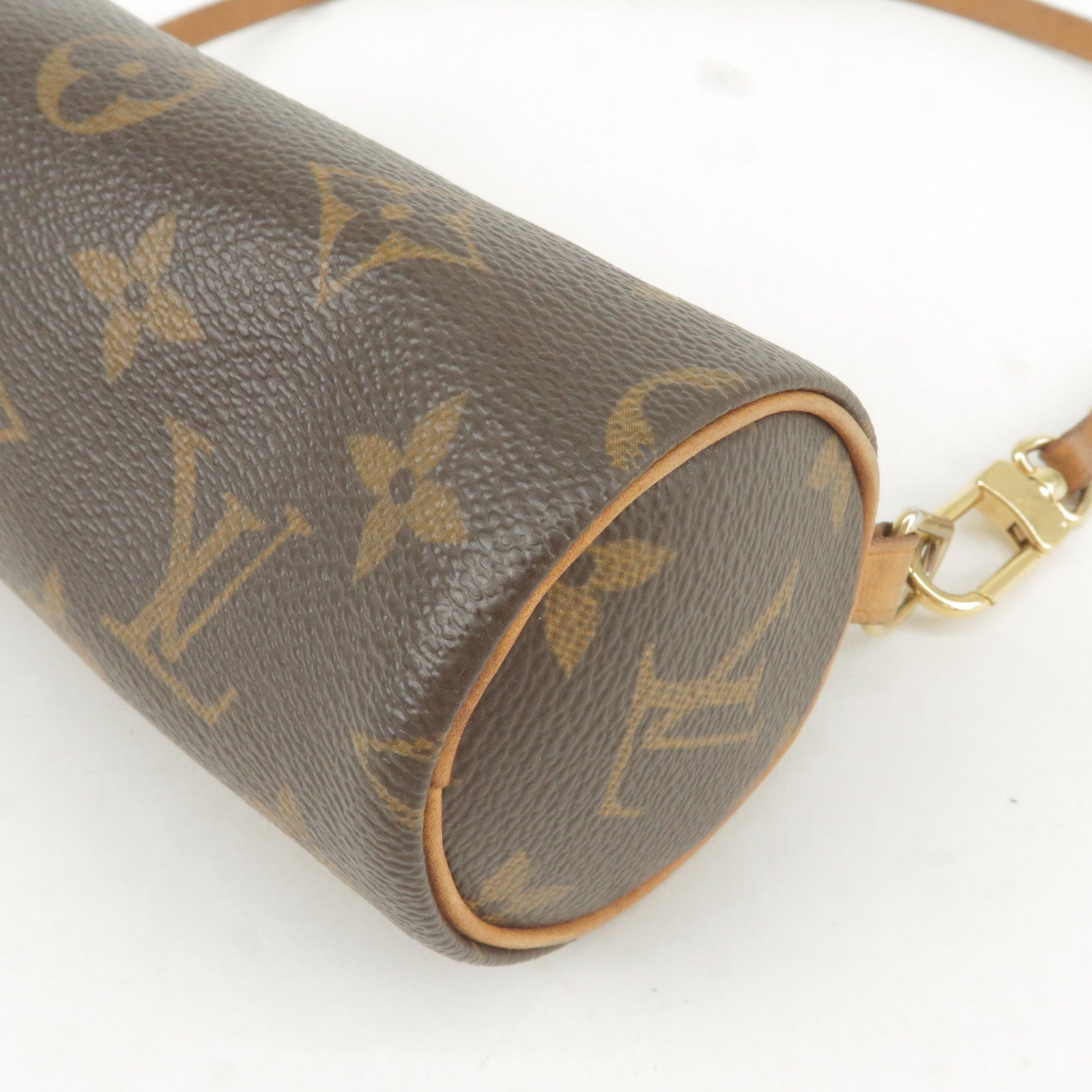 LOUIS VUITTON Papillon Cylinder Hand Bag Shoulder Purse Monogram Used  France