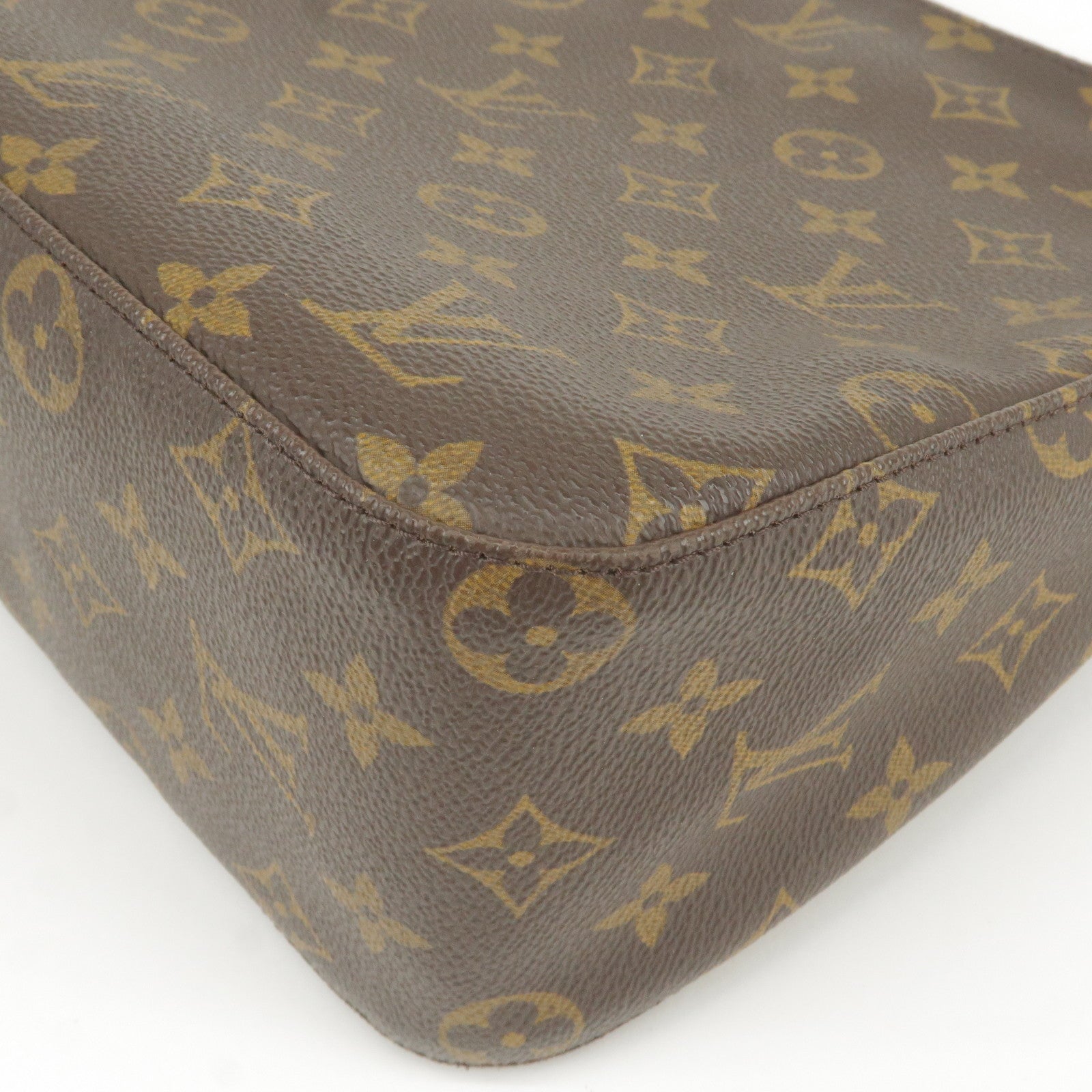 Louis Vuitton Pochette Secret Brown Canvas Clutch Bag (Pre-Owned)