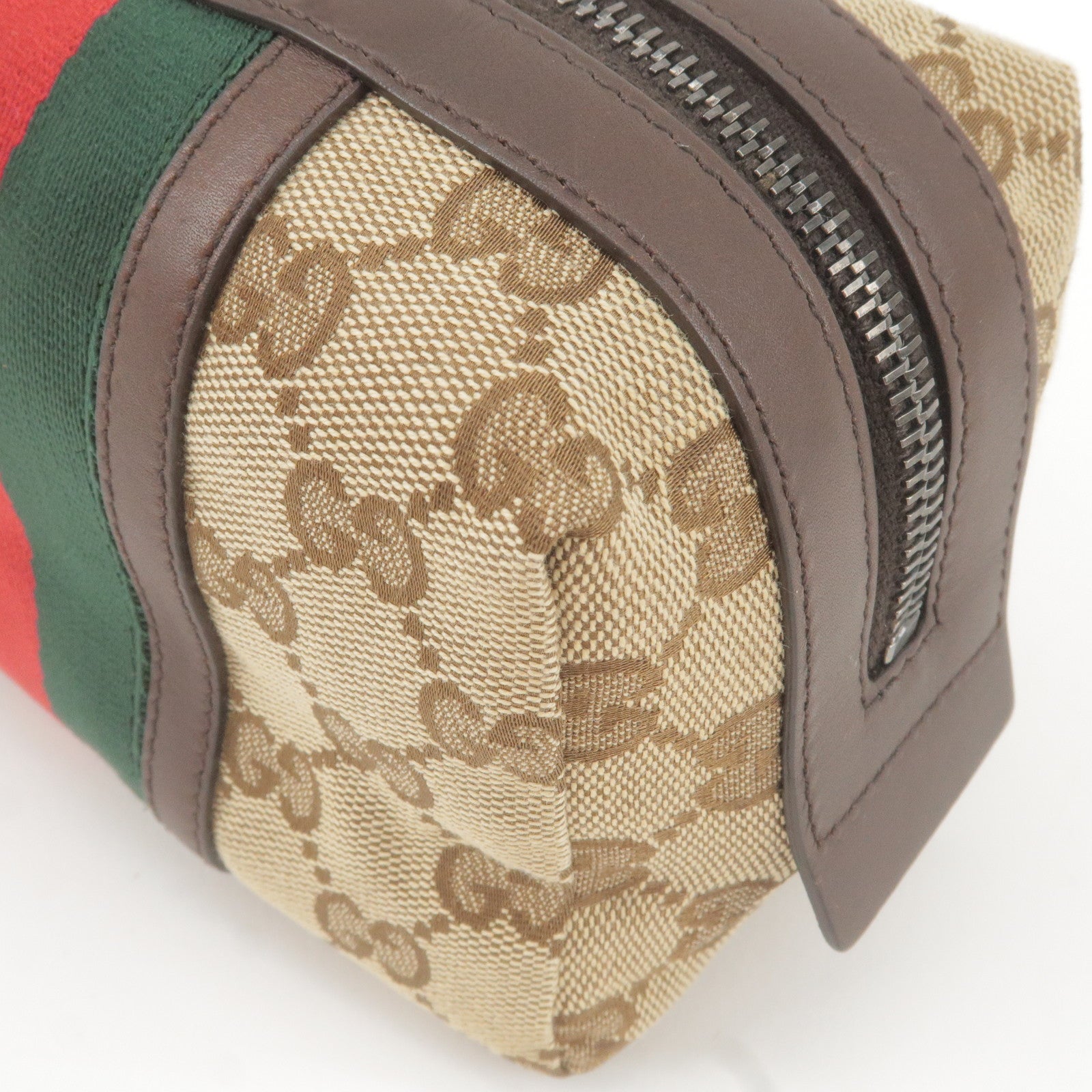 Leather - Brown - Gucci Kids strawberry-knit zip jacket - Pouch