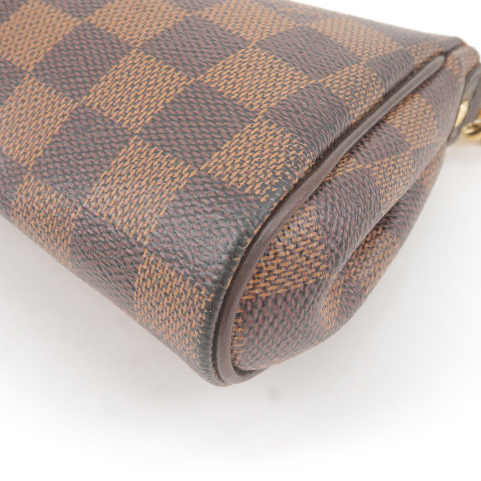 LOUIS VUITTON Eva N55213 Damier EBENE Womens Handbag Pochette Clutch Chain  Only