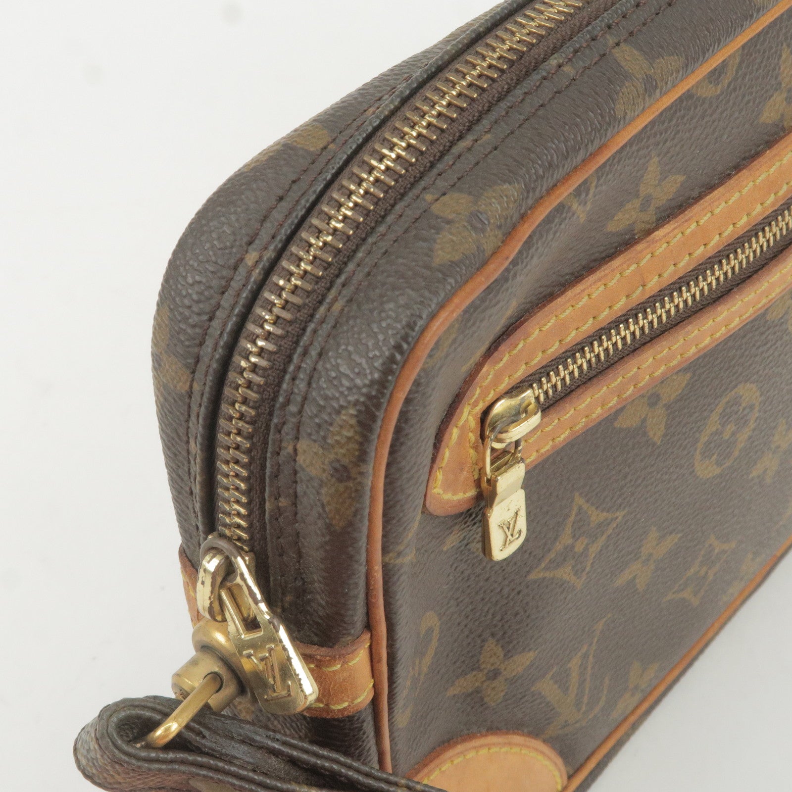 Authentic Louis Vuitton Monogram Marly Dragonne GM M51825 Clutch Bag Junk  1193G