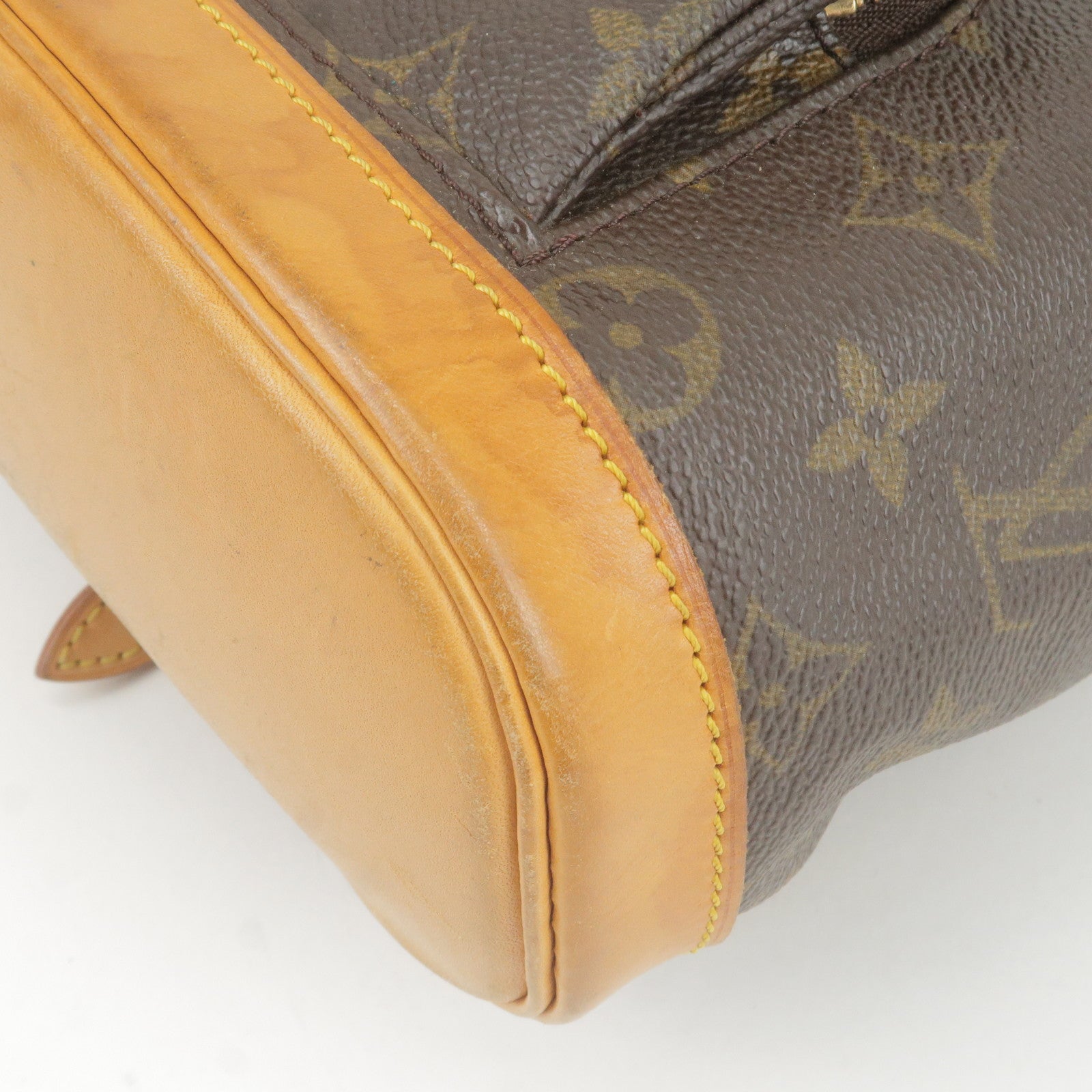 Monogram - Mini - Louis - Vuitton - Valigia Louis Vuitton Geant Souverain  in tela a scacchi marrone e pelle naturale - Back - Pack - Bag - Montsouris  - M51137 –