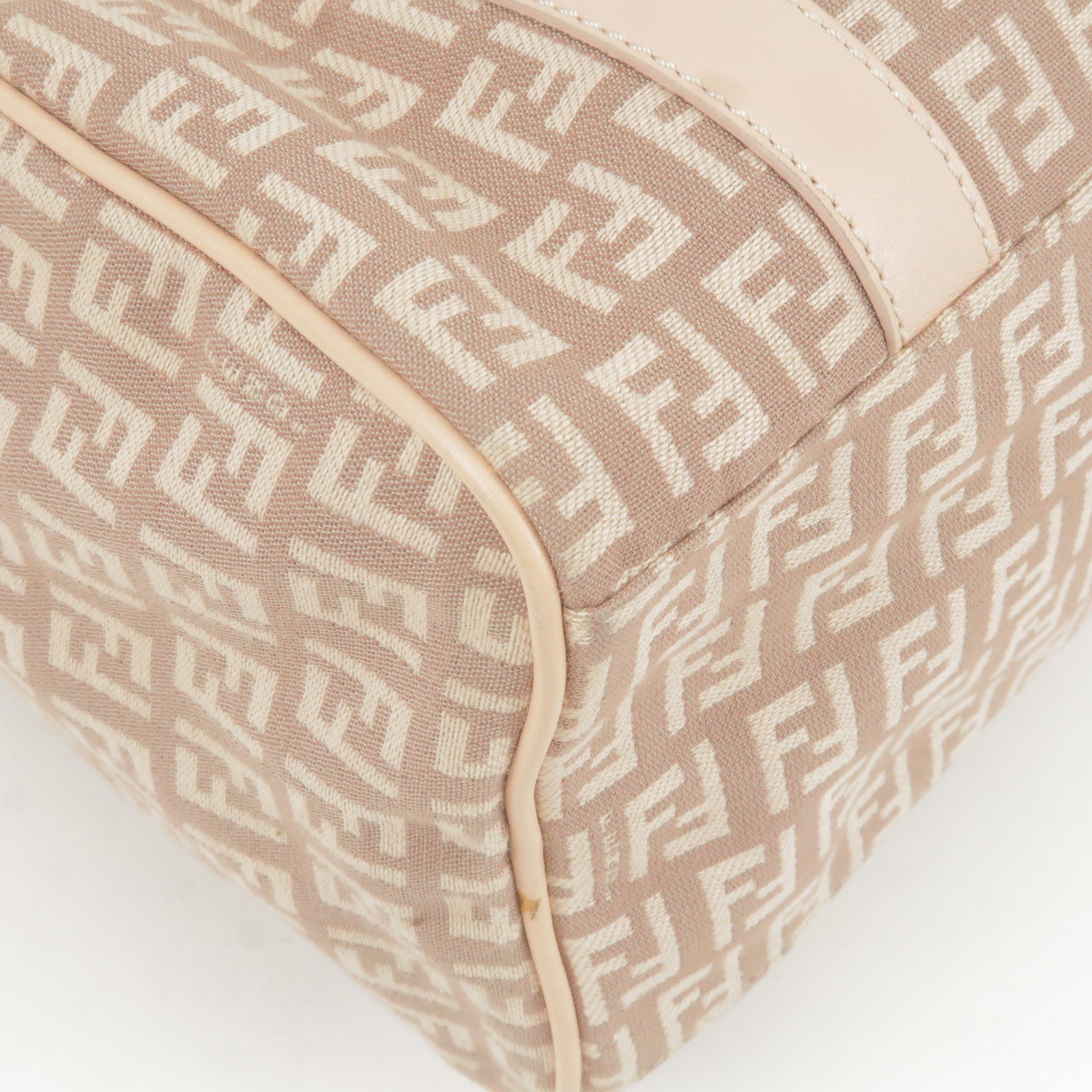 FENDI-Zucchino-Canvas-Leather-Mini-Boston-Bag-Pink-8BL068 – dct