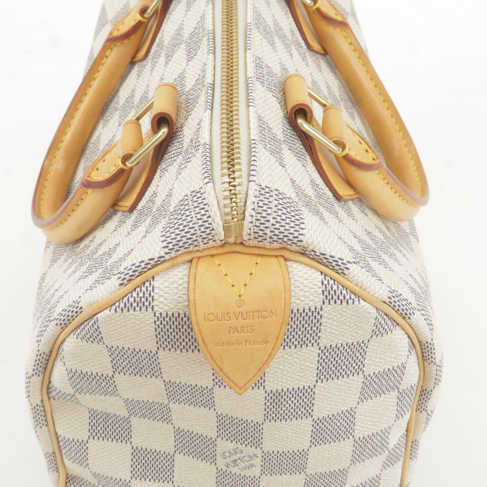  Louis Vuitton, Pre-Loved Damier Azur Speedy Bandouliere 25,  White : Luxury Stores