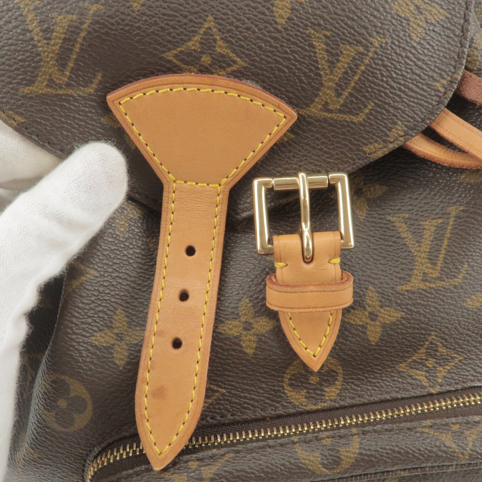 Pack - MM - Bag - ep_vintage luxury Store - Vuitton - Louis - M51136 – dct  - Bolso de mano Louis Vuitton Brea en charol negro - Montsouris - Monogram  - Back