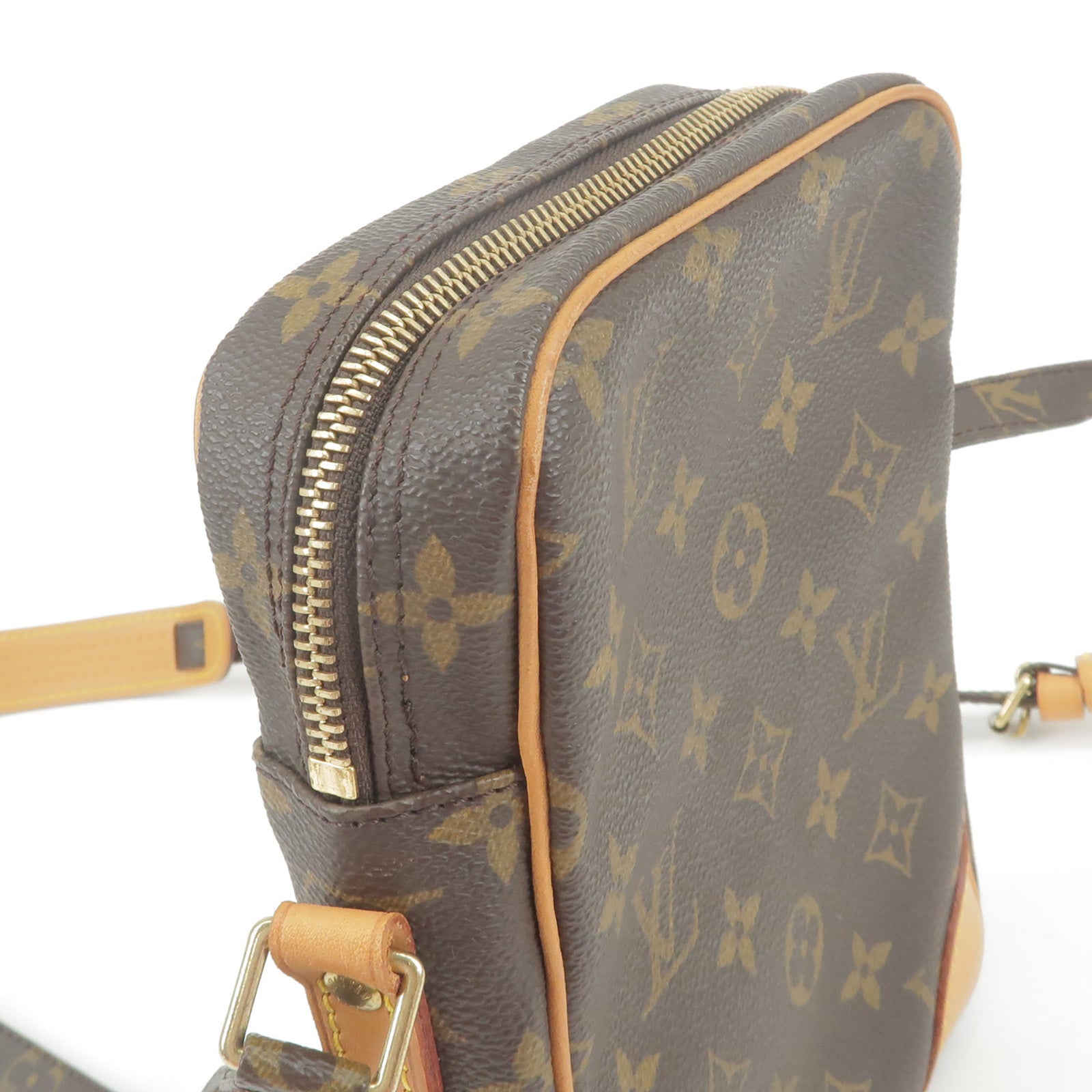 LOUIS VUITTON Beige MINI LIN Monogram Canvas DANUBE Messenger Bag