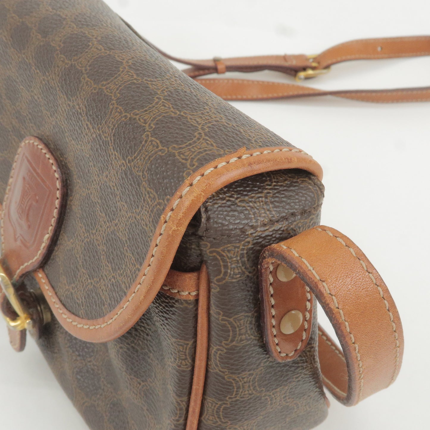 Leather - PVC - Sequin CELINE - Shoulder - Macadam - ep_vintage luxury  Store - Brown – dct - Bag - Sequin Celine Dion Looks Like a Showgirl in a