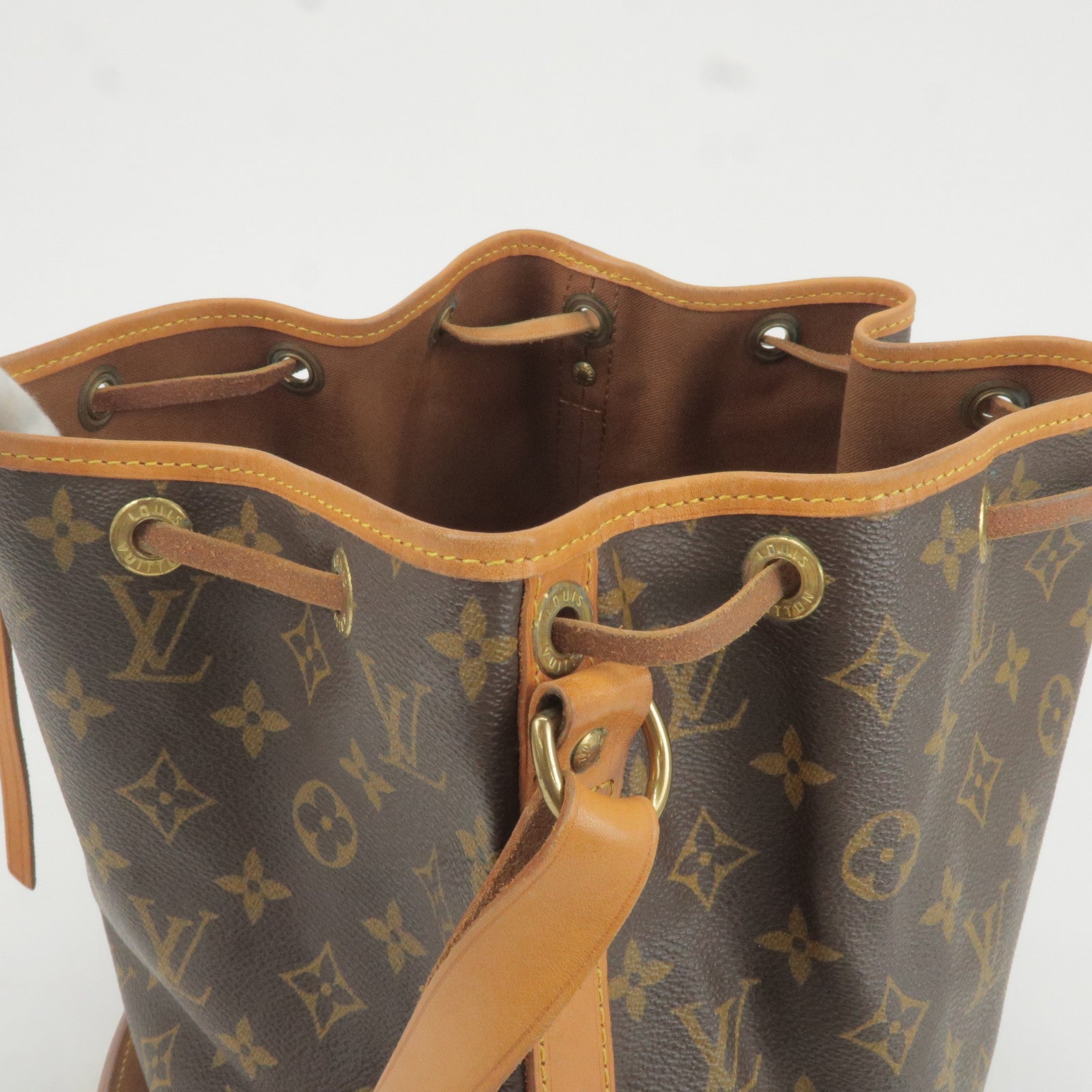 LOUIS VUITTON Speedy 30 Bandouliere Ebene Mini Lin Shoulder Bag Brown