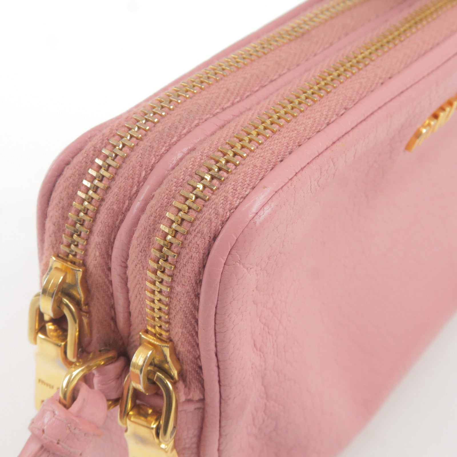 Leather - Purse - MIU - MIU - ep_vintage luxury Store - Hand - Pink – dct - Miu  Miu Leather Shoulder Bag - Pouch - Bag