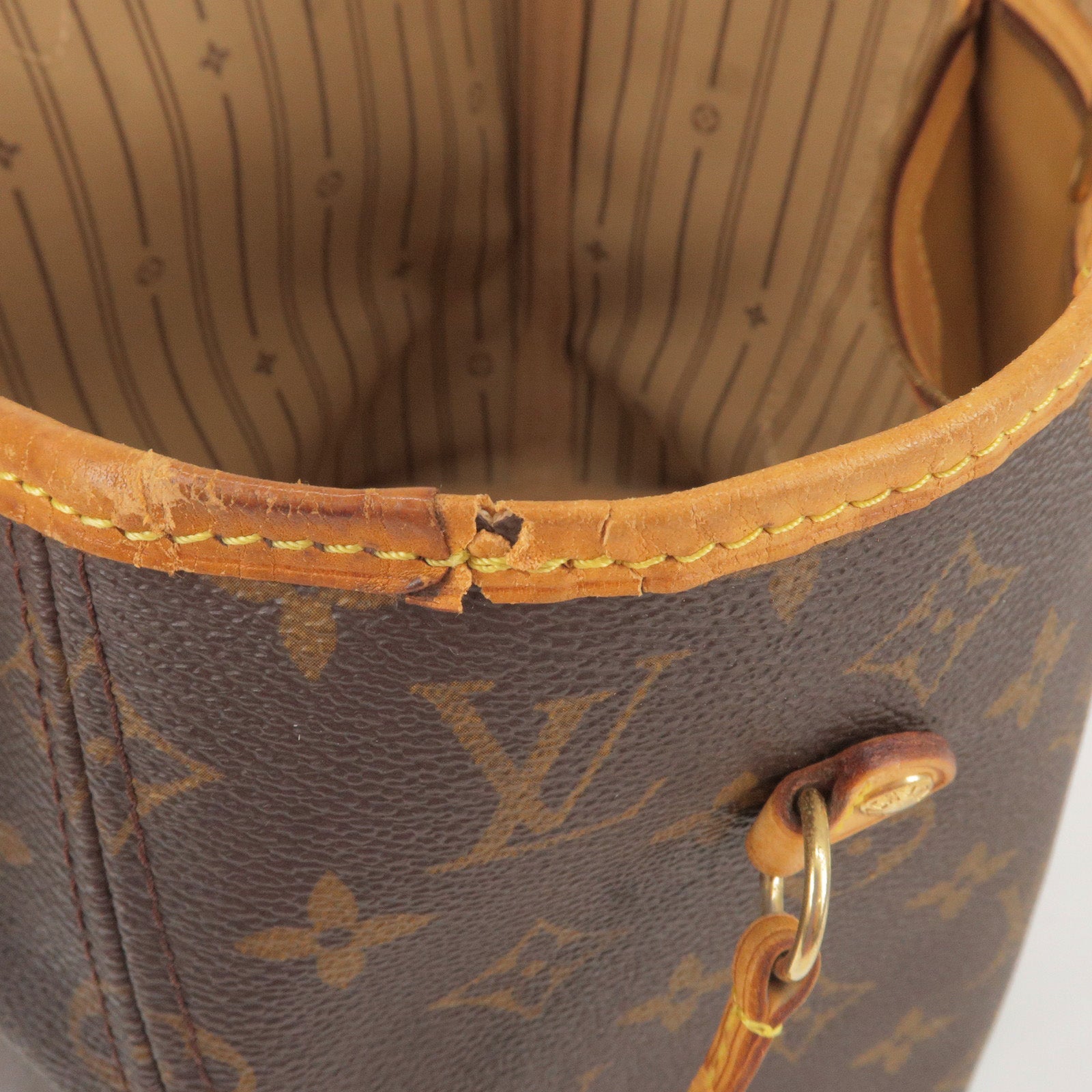 Authentic Louis Vuitton Neverfull MM Monogram Tote Bag M40156