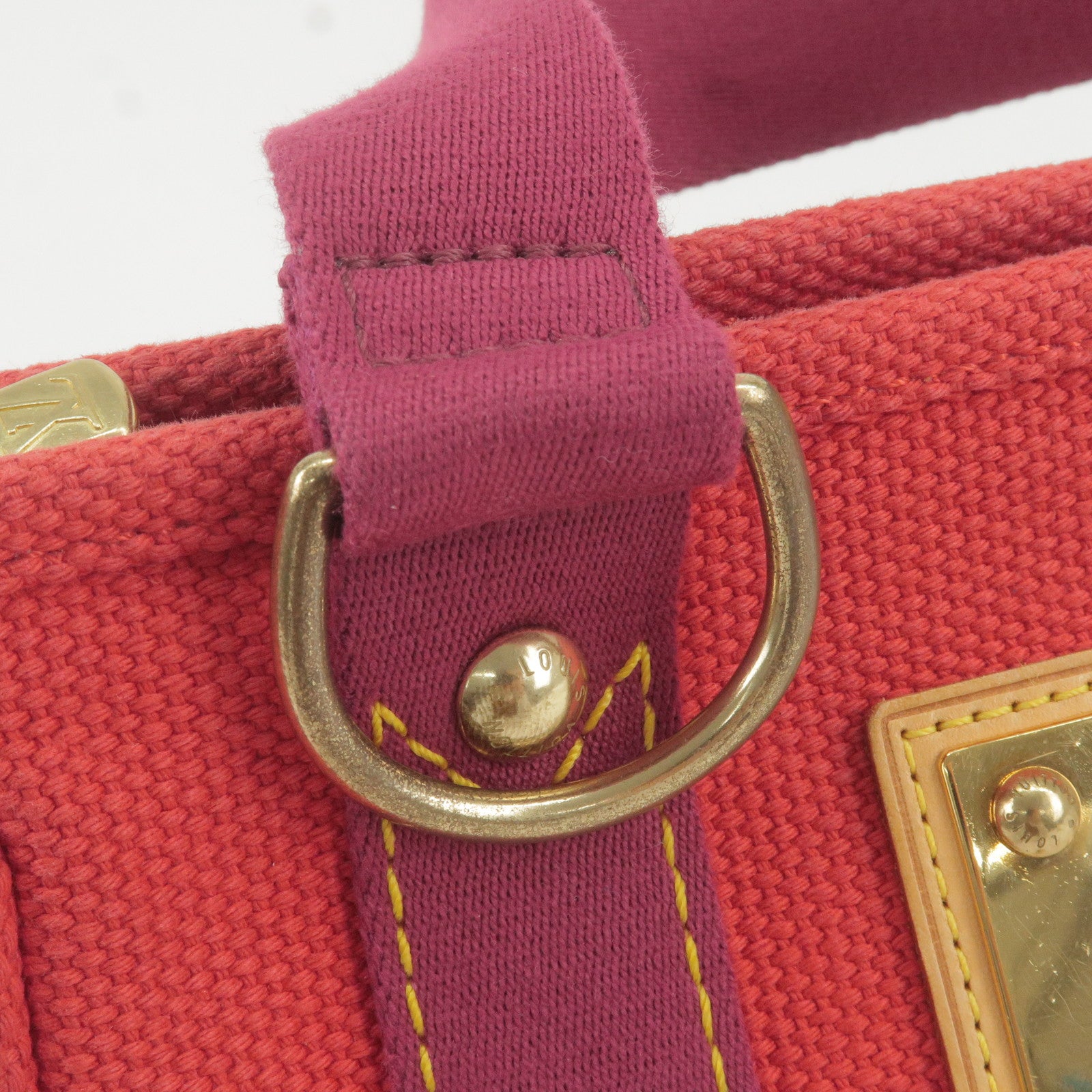 Louis Vuitton Antigua Cabas PM Hand Bag Rouge Red M40037