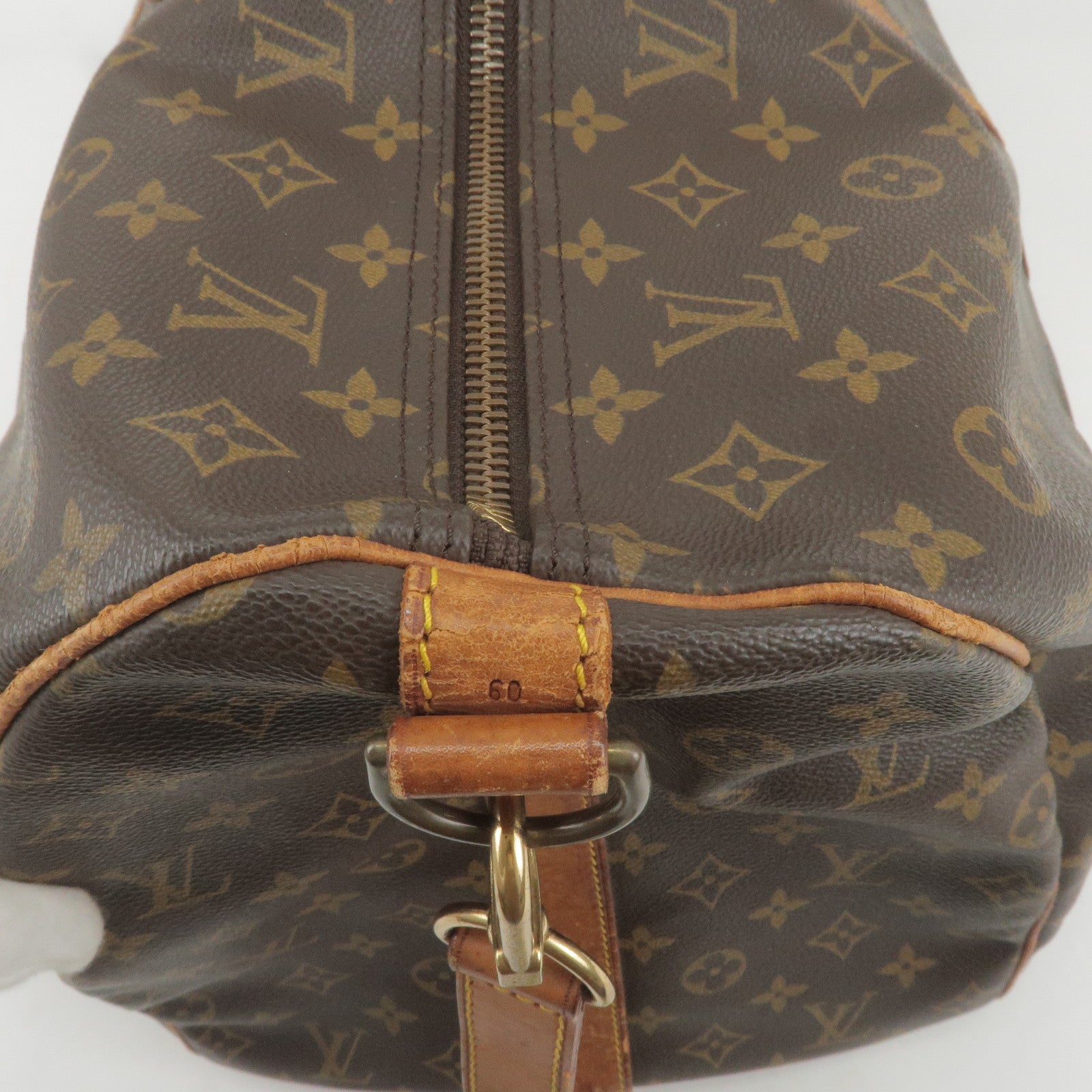 Sold-LOUIS VUITTON Monogram Keepall Bandouliere 60 Boston Bag w