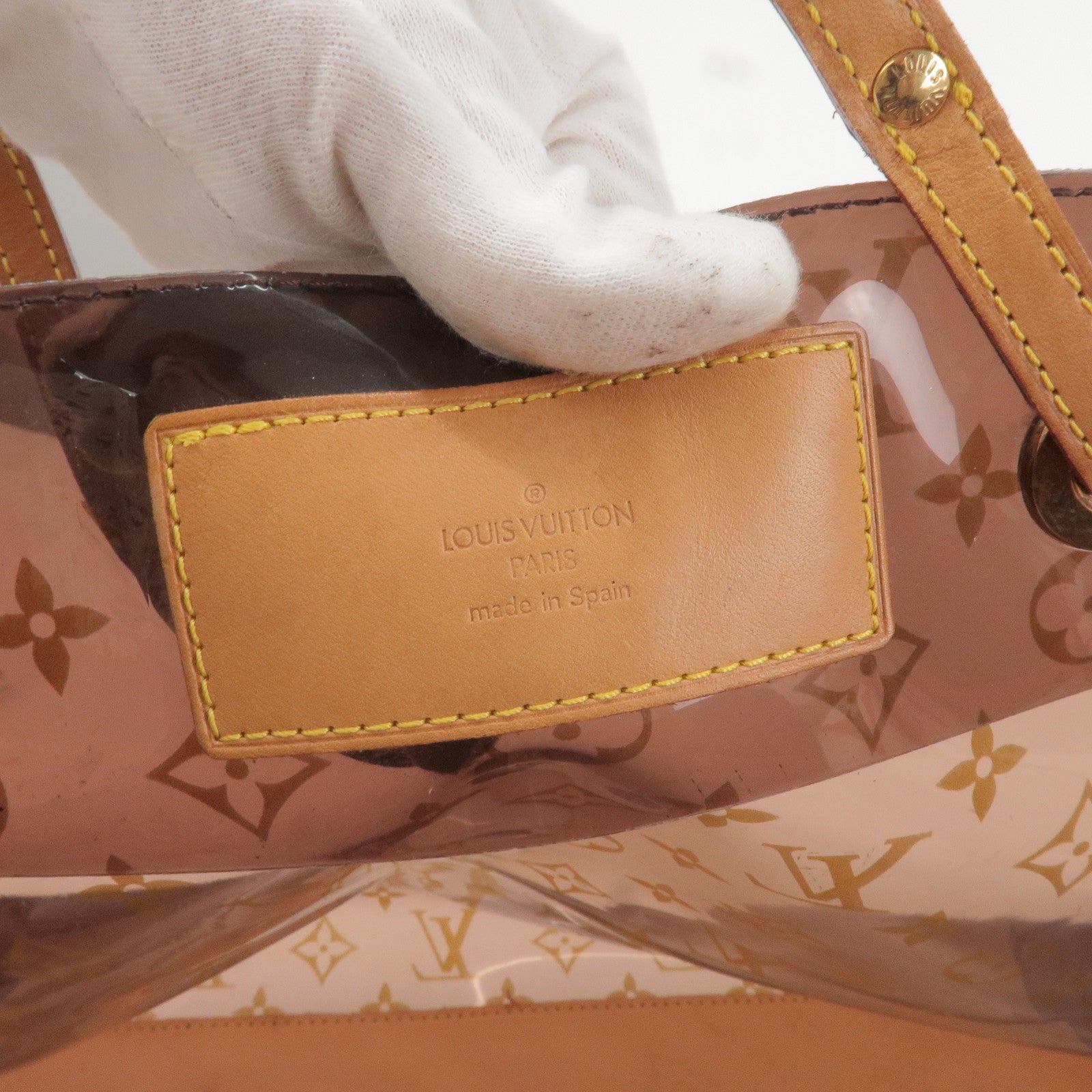 Louis Vuitton Monogram Hand Painted Deauville Bag PM Brown