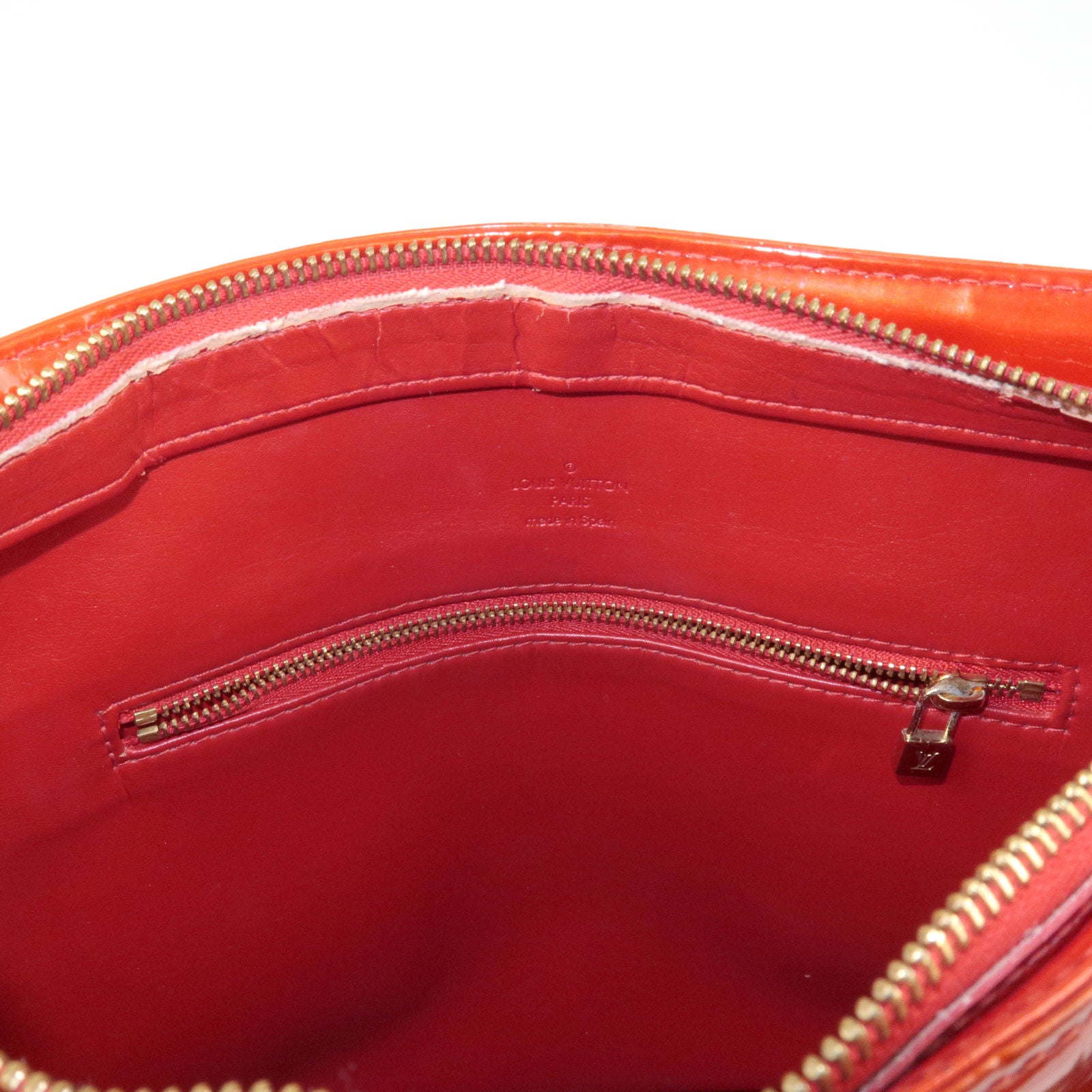 Pre-Owned Louis Vuitton 2011 Monogram Vernis Red Patent Leather