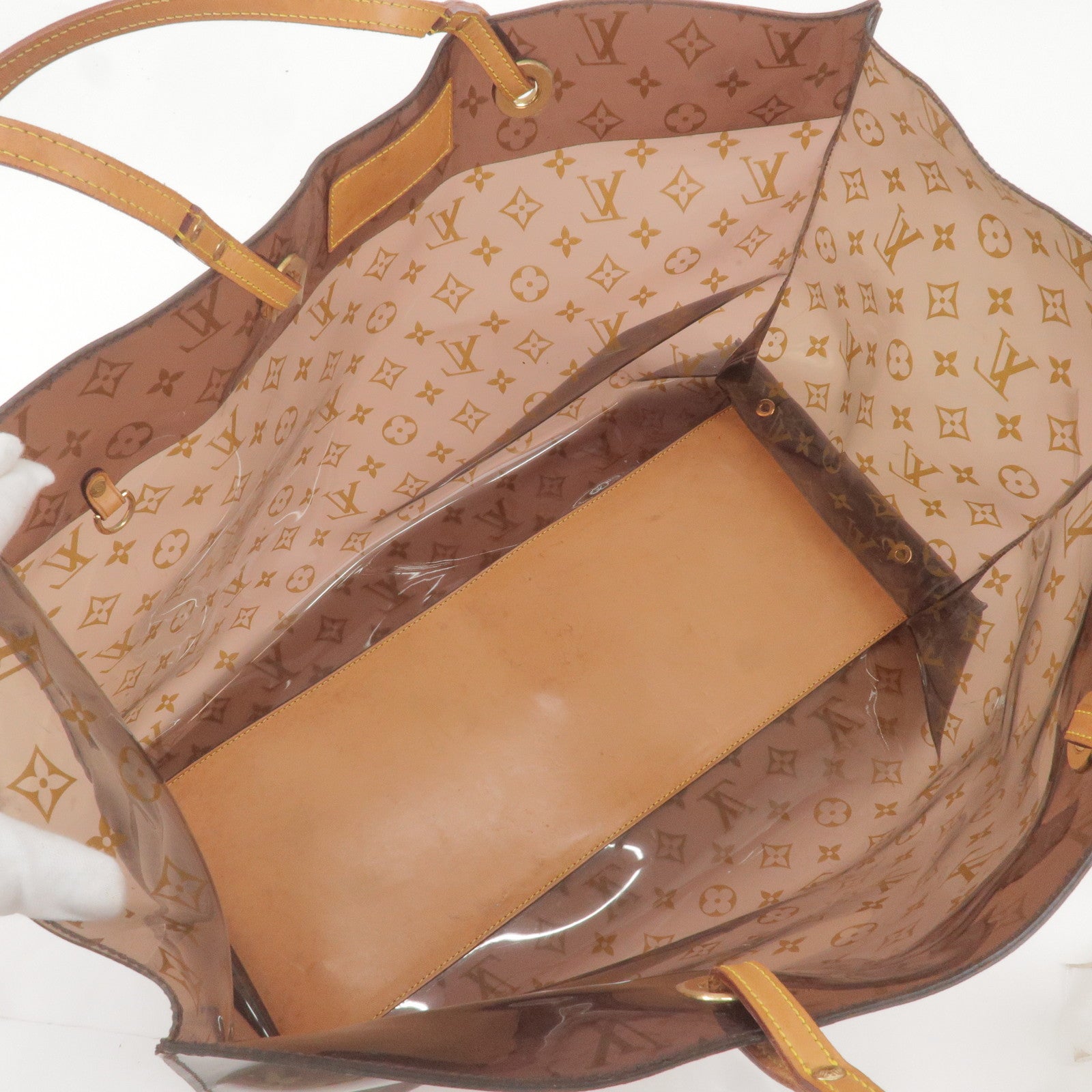 Brown Monogram Vinyl Cruise Cabas Tote GM