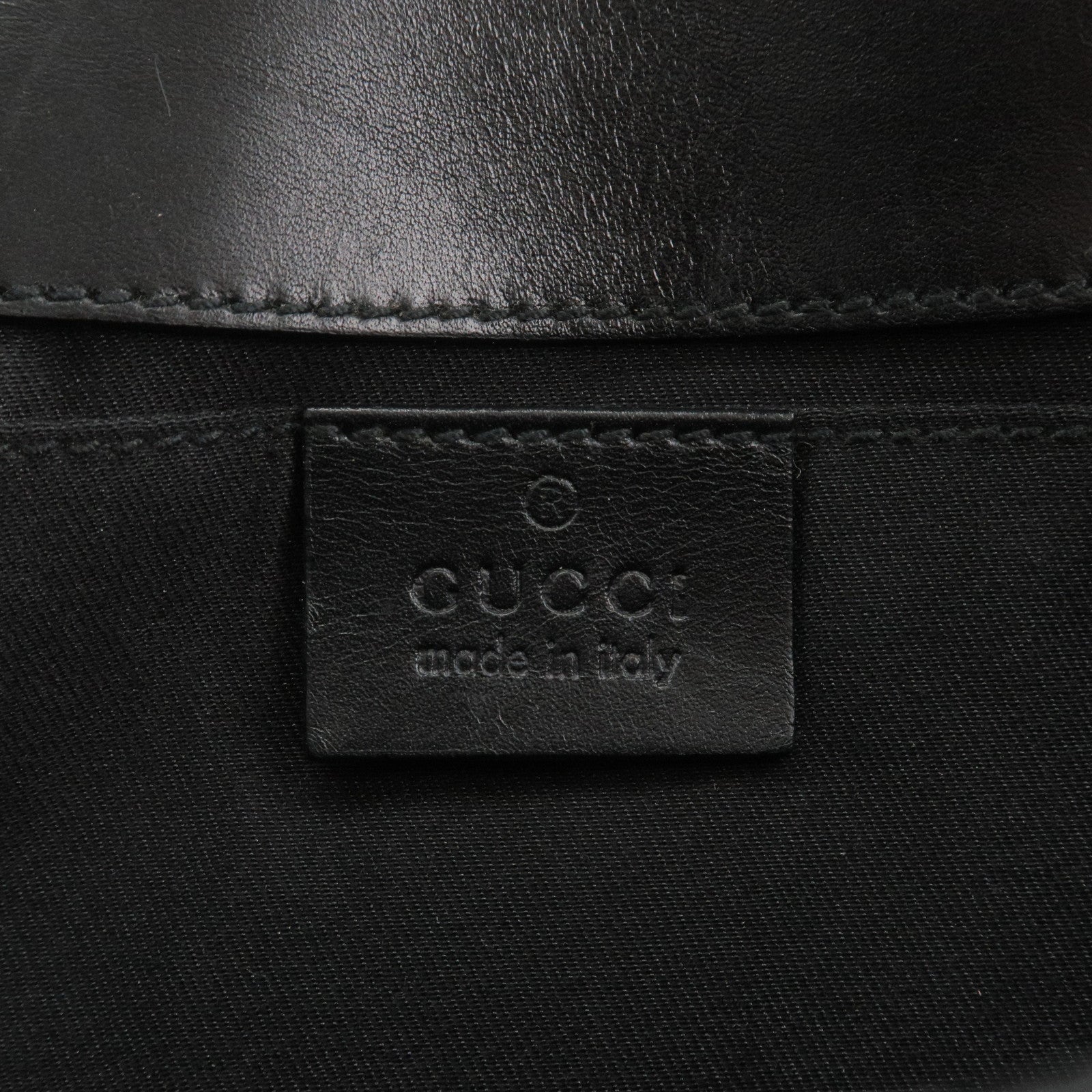 B Gucci Black Calf Leather Horsebit Nail Boston Bag Italy - Gucci