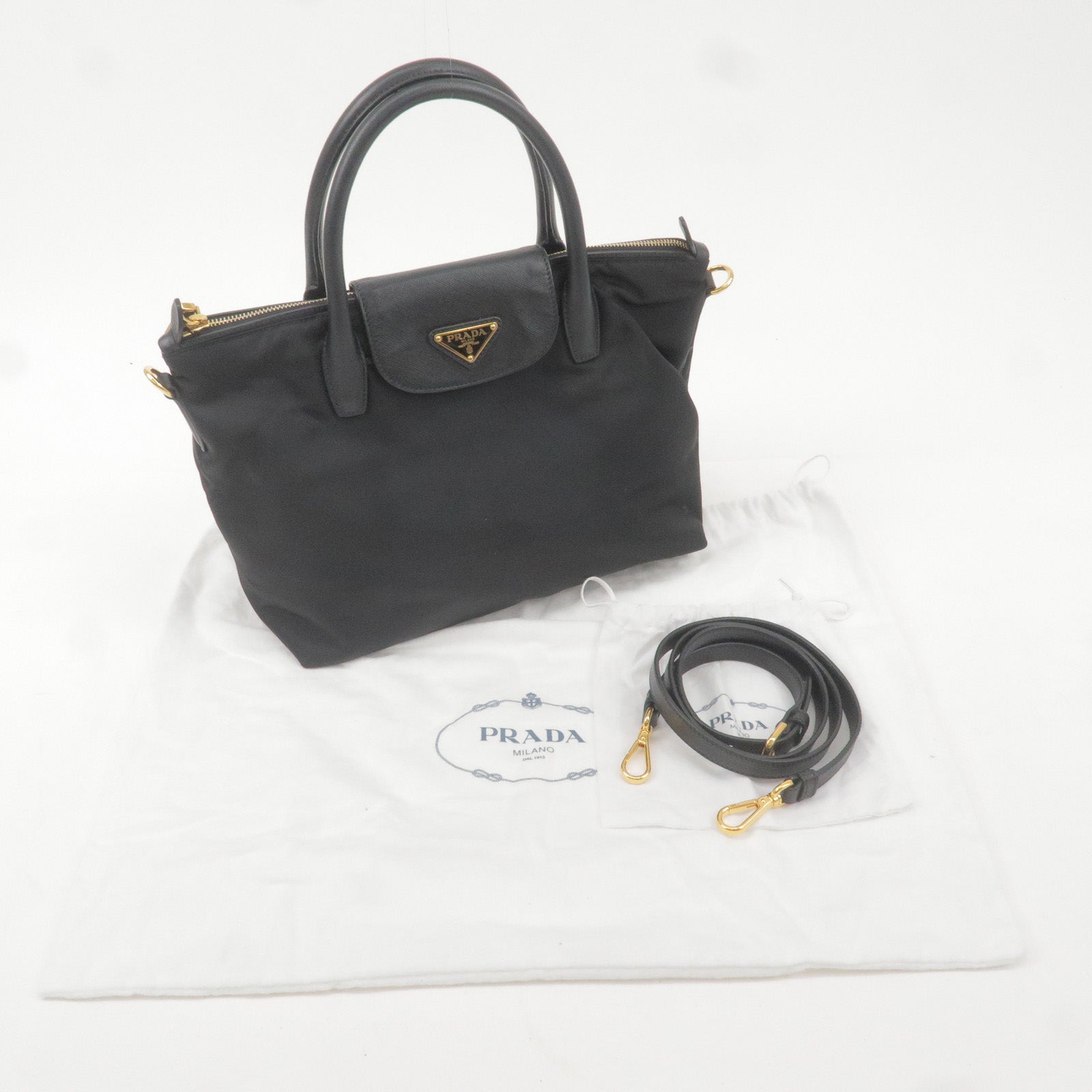 Prada Saffiano Lux Micro Tote Bag w/Shoulder Strap, Black (Nero)